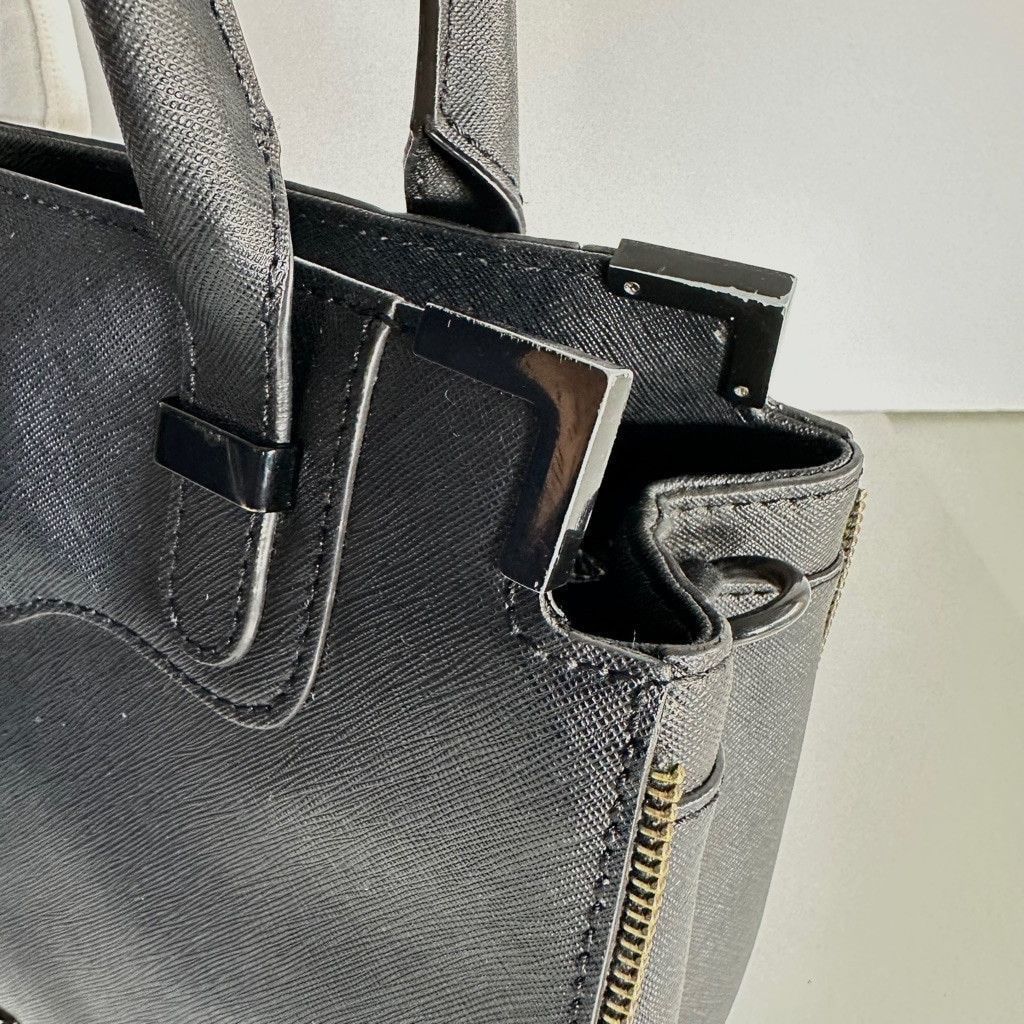 Rebecca Minkoff Rebecca Minkoff Saffiano Leather Black Satchel Crossbody Bag Size ONE SIZE - 9 Thumbnail