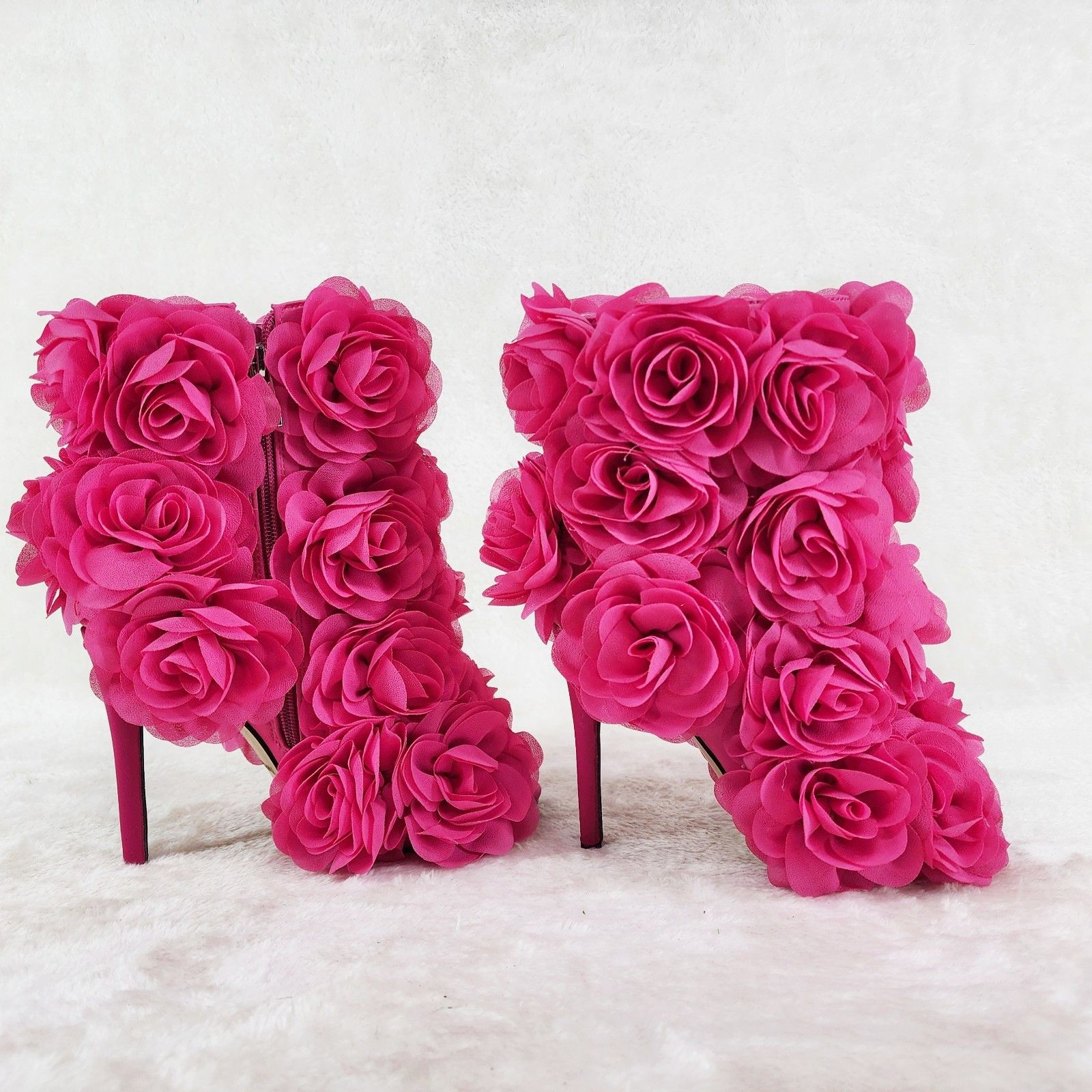 Other Beauty 3D Flowers Floral 4" High Heel Xoanna Elegant Ankle B Size US 8 / IT 38 - 1 Thumbnail