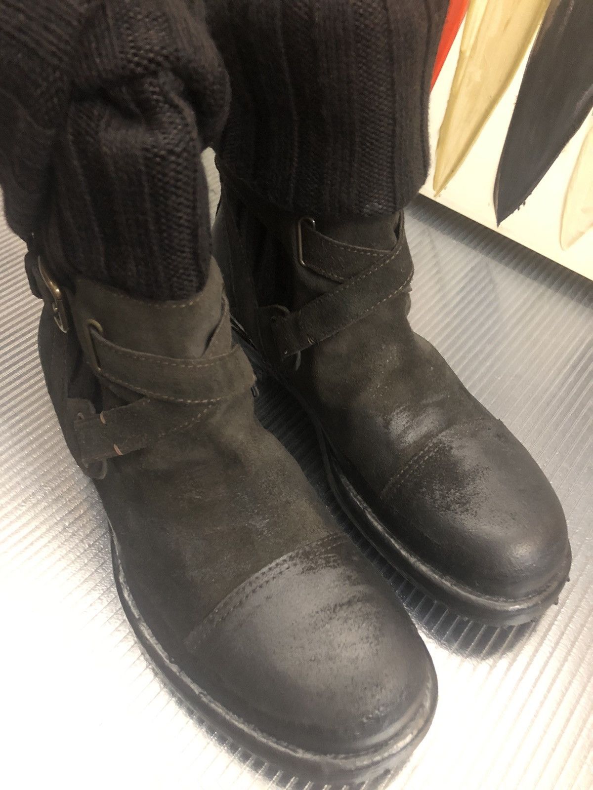Dolce & Gabbana Dolce and Gabbana 🇮🇹 oiled suede wool sock Alpine boot 10 NEW Size US 10 / EU 43 - 4 Thumbnail