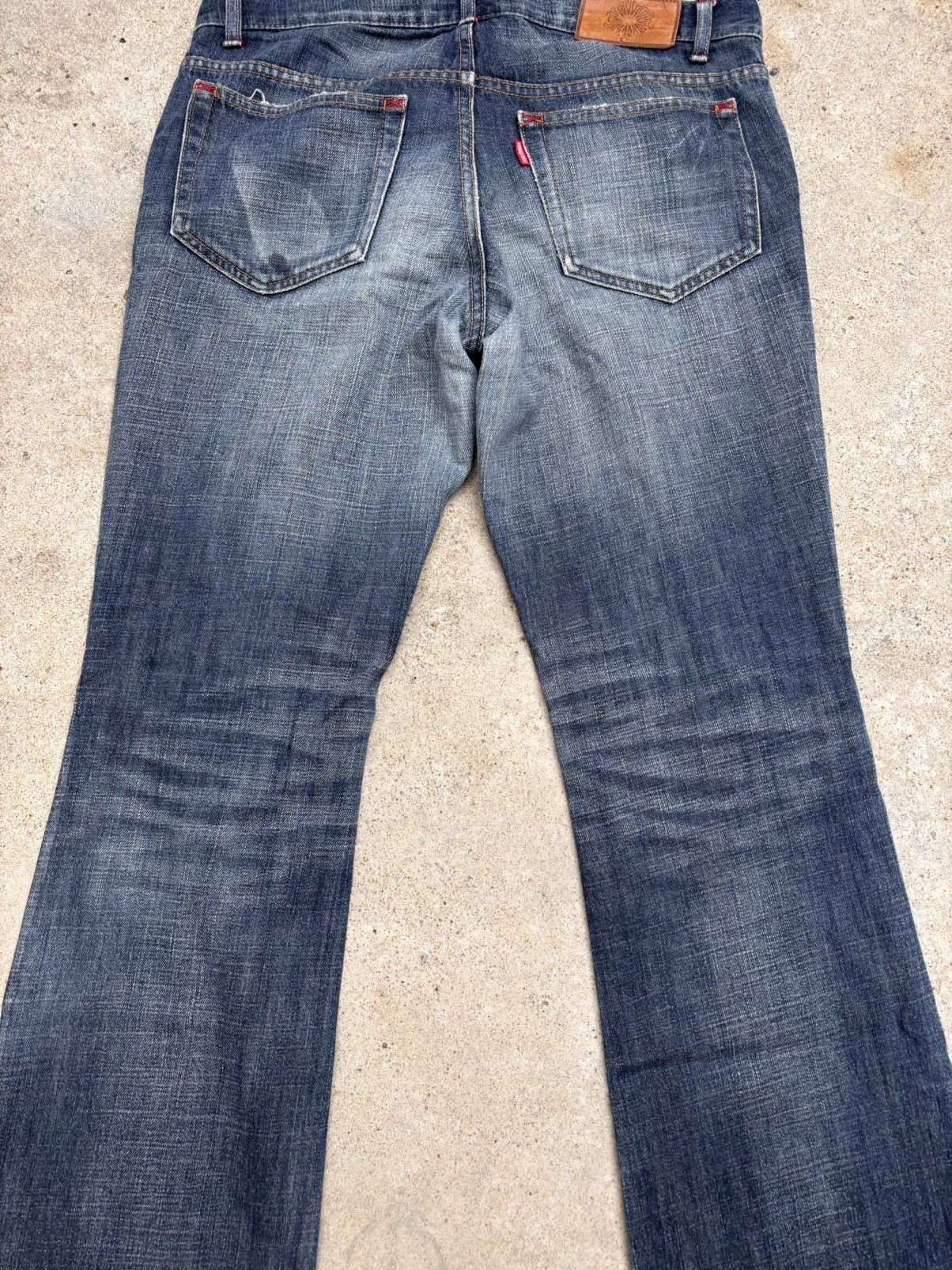 If Six Was Nine Distressed TORNADO MART Boot Cut Flared Jeans Size US 33 - 17 Thumbnail