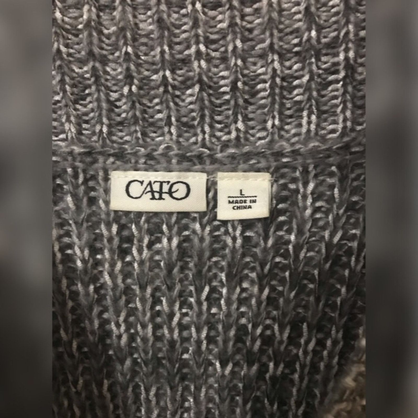 Other CATO Gray Career Short Sleeve Cardigan Sweater Size L / US 10 / IT 46 - 8 Thumbnail