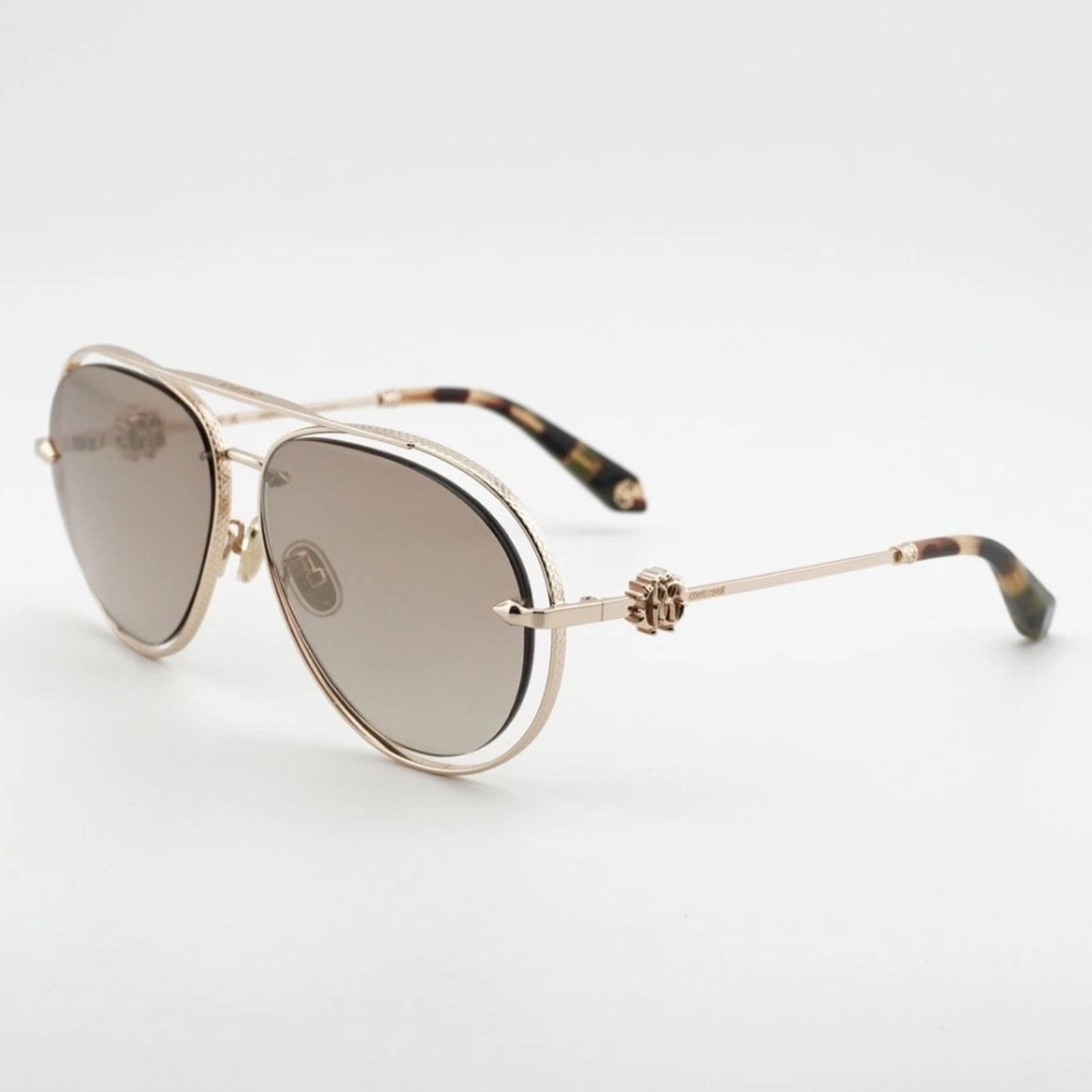 Roberto Cavalli Roberto Cavalli SRC032M Rose Gold Sunglasses 300G NEW Size ONE SIZE - 1 Thumbnail