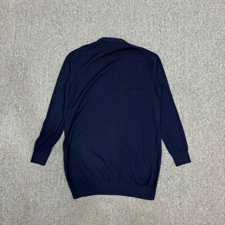 Loewe LOEWE Classic blue logo wool long sleeve cardigan Size XS / US 0-2 / IT 36-38 - 2 Thumbnail