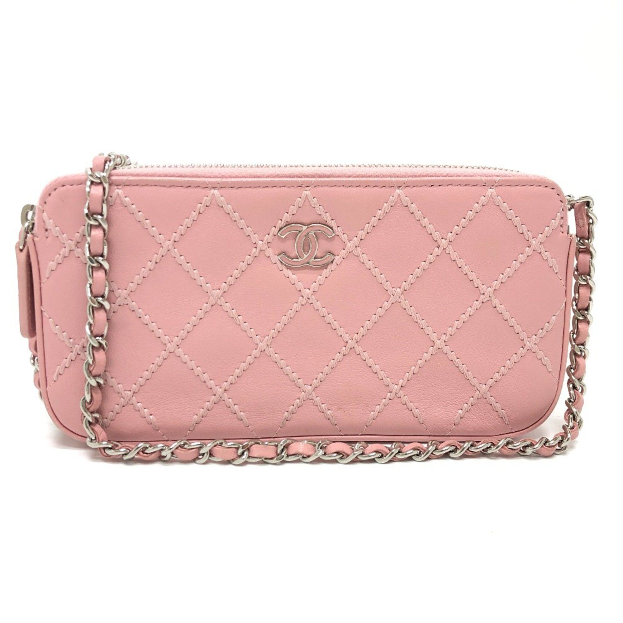 Chanel Chanel A82527 CC Mark Chain Wallet Long Wallet Shoulder Bag pink Lining Multicolore/SilverHardware Size ONE SIZE - 1 Thumbnail