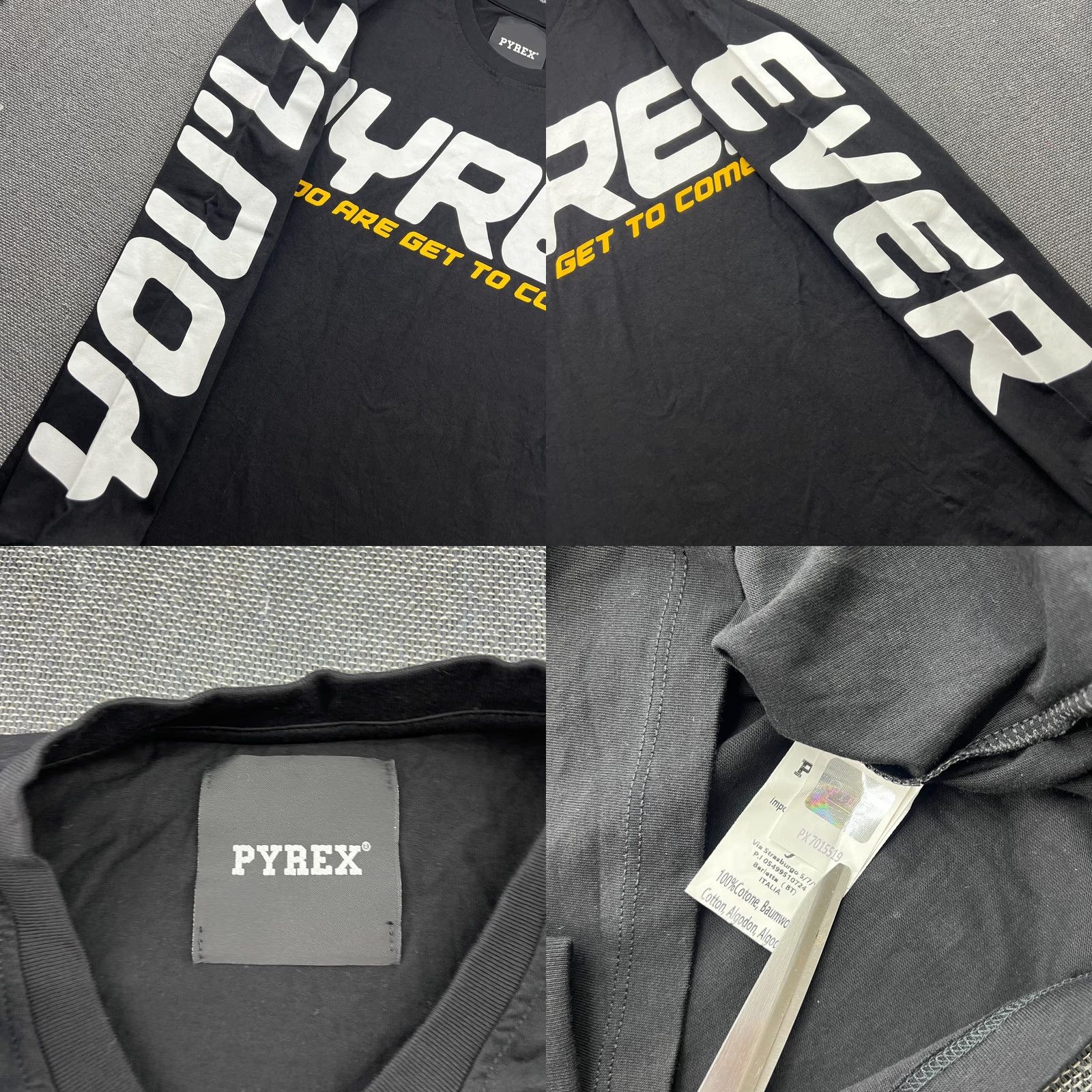 Pyrex Vision Pyrex Vision Long Sleeved Shirt Mens M Black Cotton Moisture Wicking Virgil Abloh You''ll Ever Vintage Sh Size US M / EU 48-50 / 2 - 8 Thumbnail
