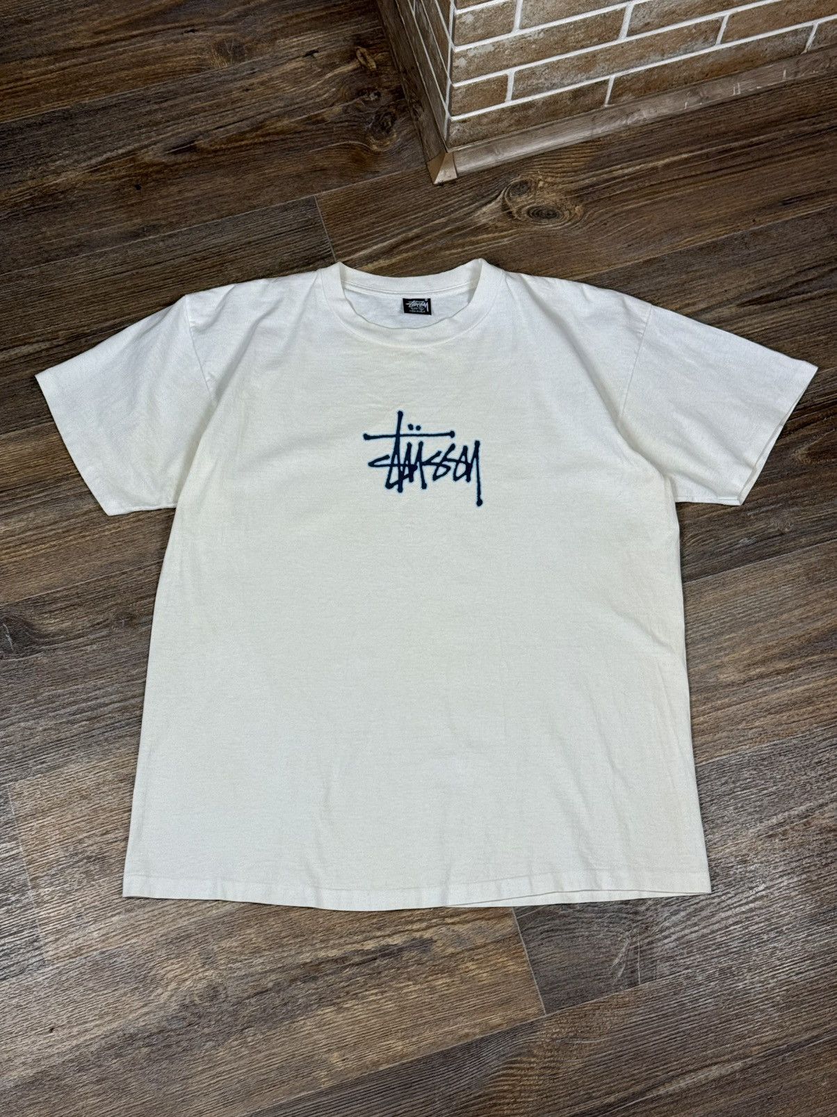 Stussy Vintage 90's Stussy Big Logo Made in USA Single Stitch Shirt Size US XL / EU 56 / 4 - 2 Thumbnail