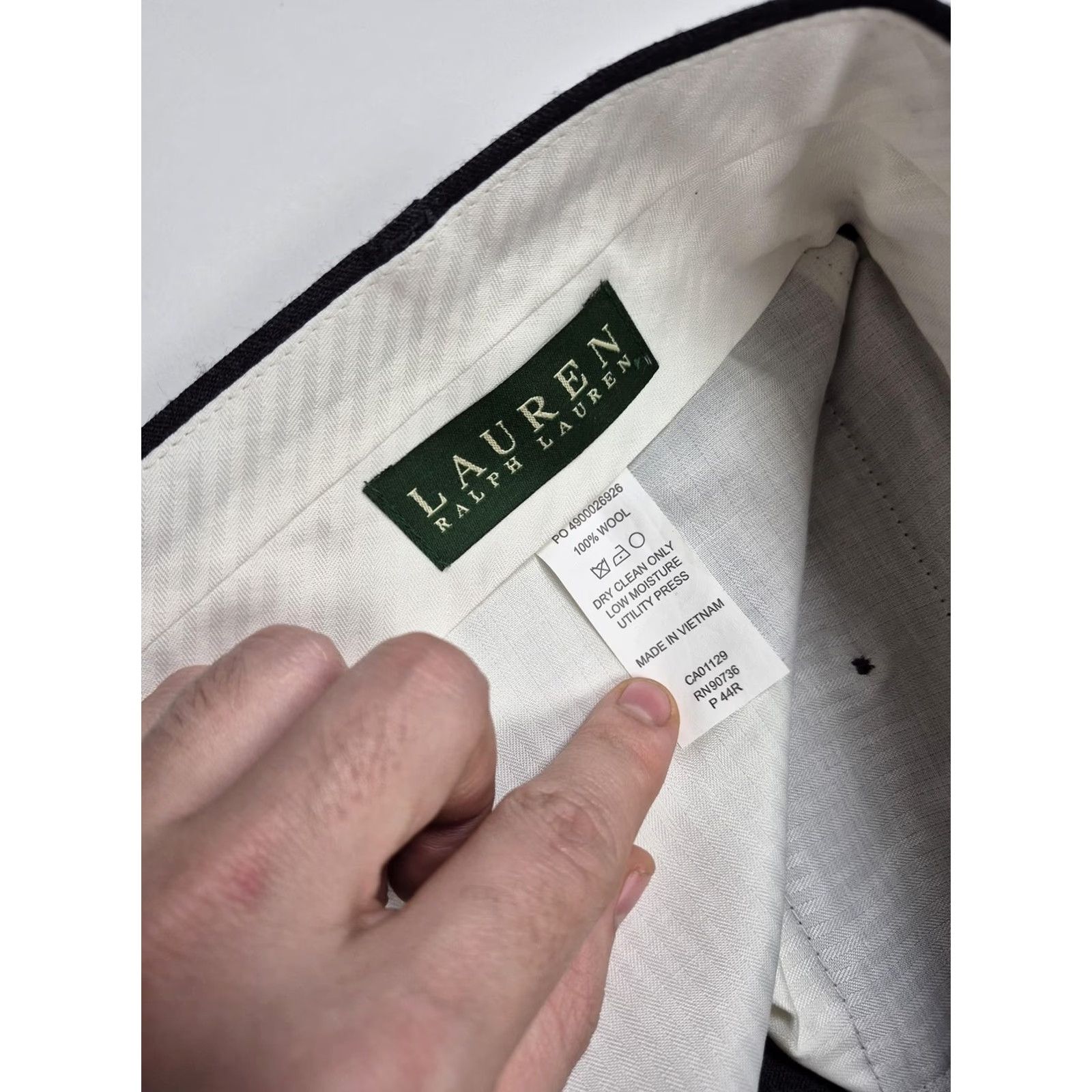 Ralph Lauren Ralph Lauren Dress Pants Mens 44x37 Gray Wool Flat Front Unhemmed NWT VTG Size US 44 / EU 60 - 5 Thumbnail