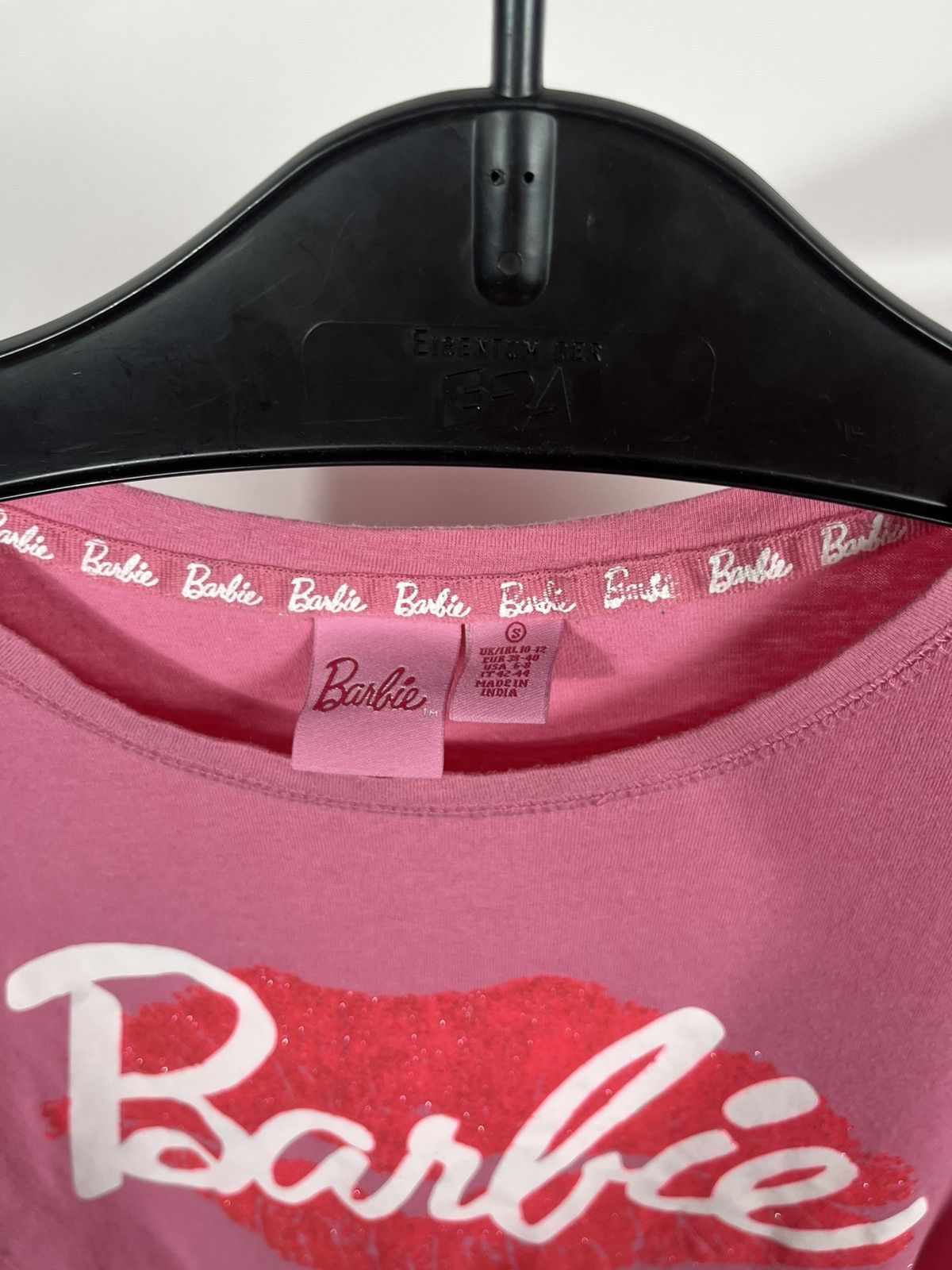Other Barbie Pink Glitter Lips Logo Graphic T-Shirt Women’s Size L Size L / US 10 / IT 46 - 4 Thumbnail