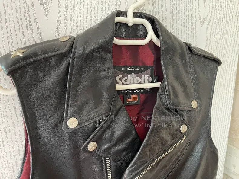Schott Schott Leather vest Size US S / EU 44-46 / 1 - 2 Thumbnail