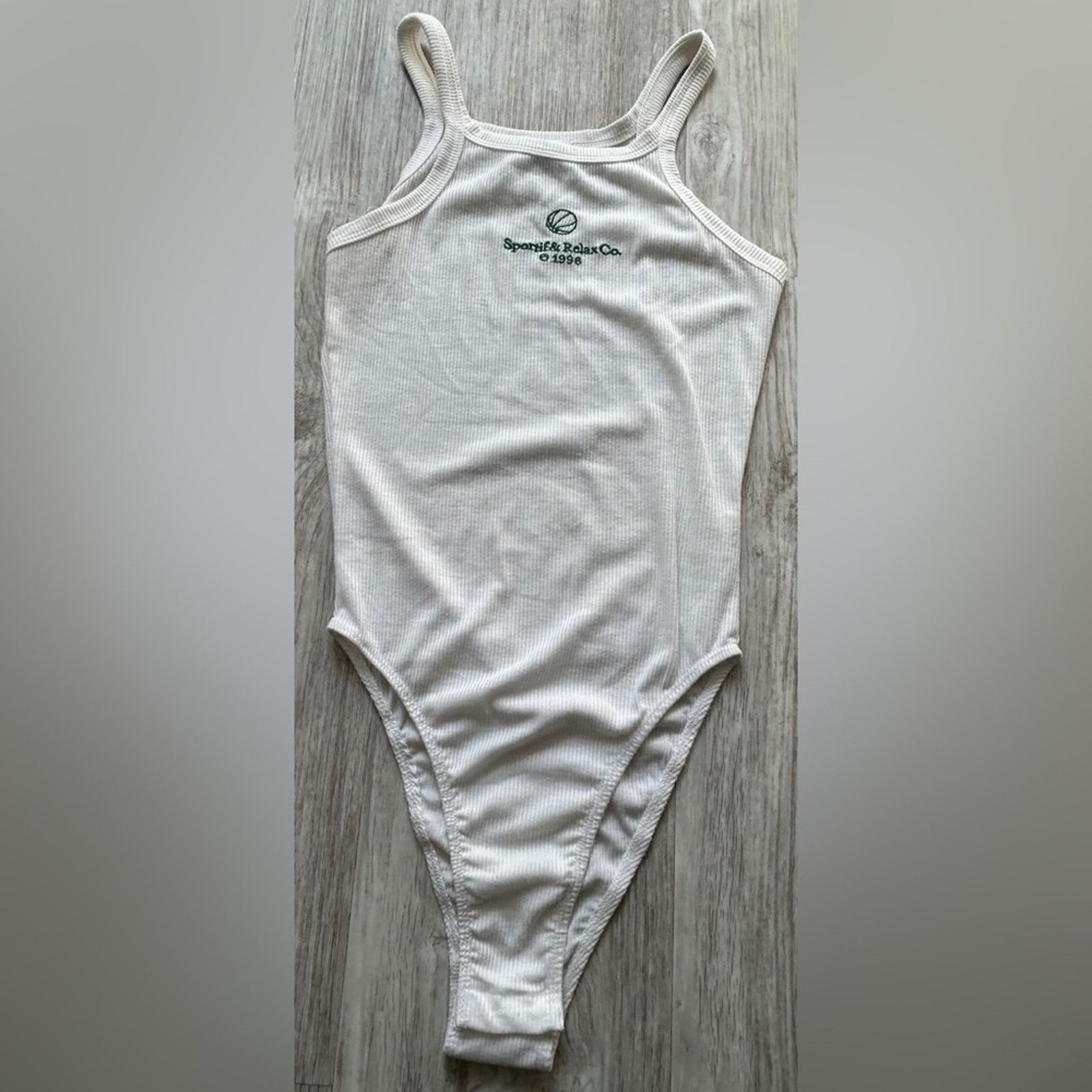 PRINCESS POLLY Princess Polly | Women's White Ribbed Knit Bodysuit | 0 Size 25" / US 0 / IT 36 - 1 Thumbnail