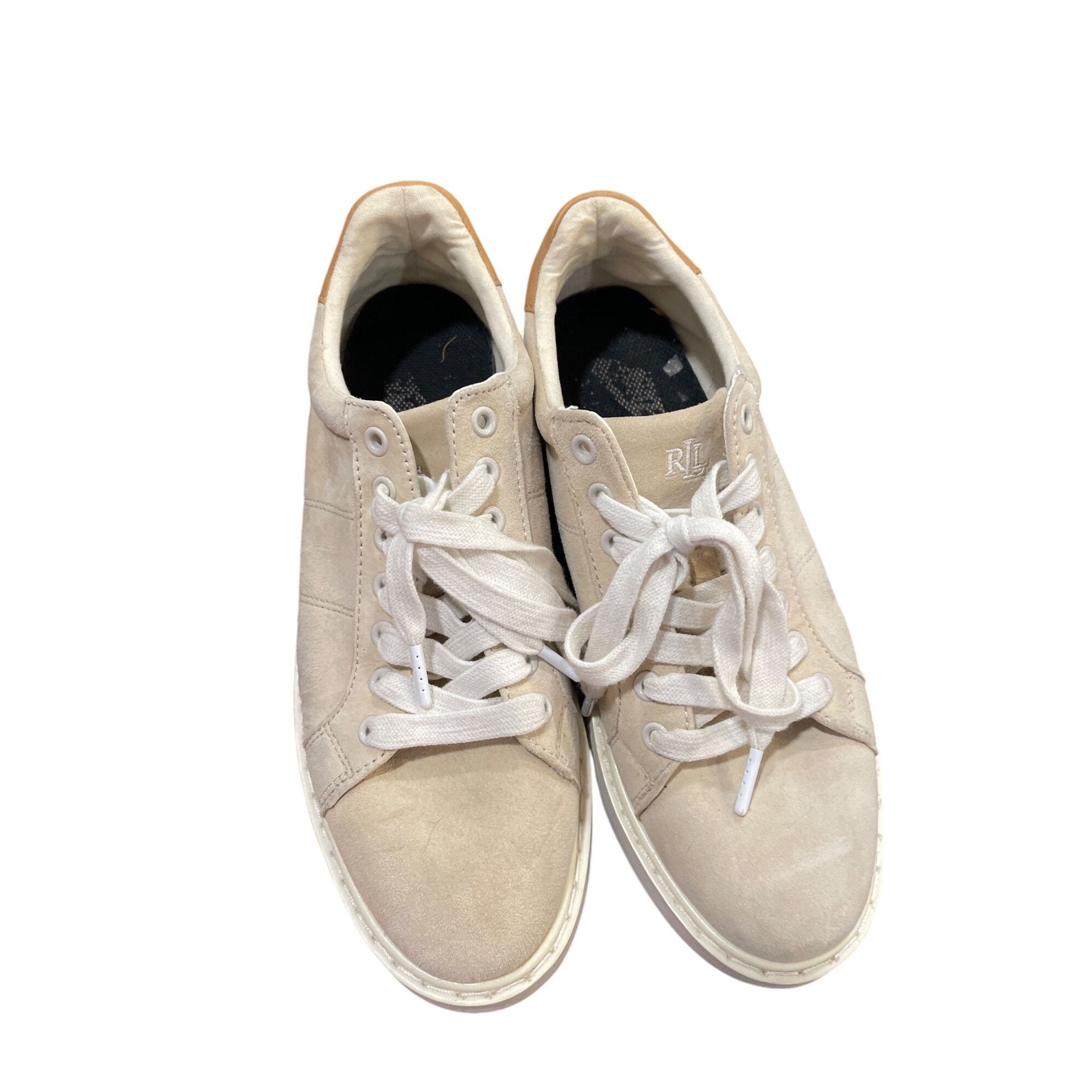 Ralph Lauren Ralph Lauren Lauren Angeline wms beige sheep leather sneaker Size US 7.5 / IT 37.5 - 20 Thumbnail