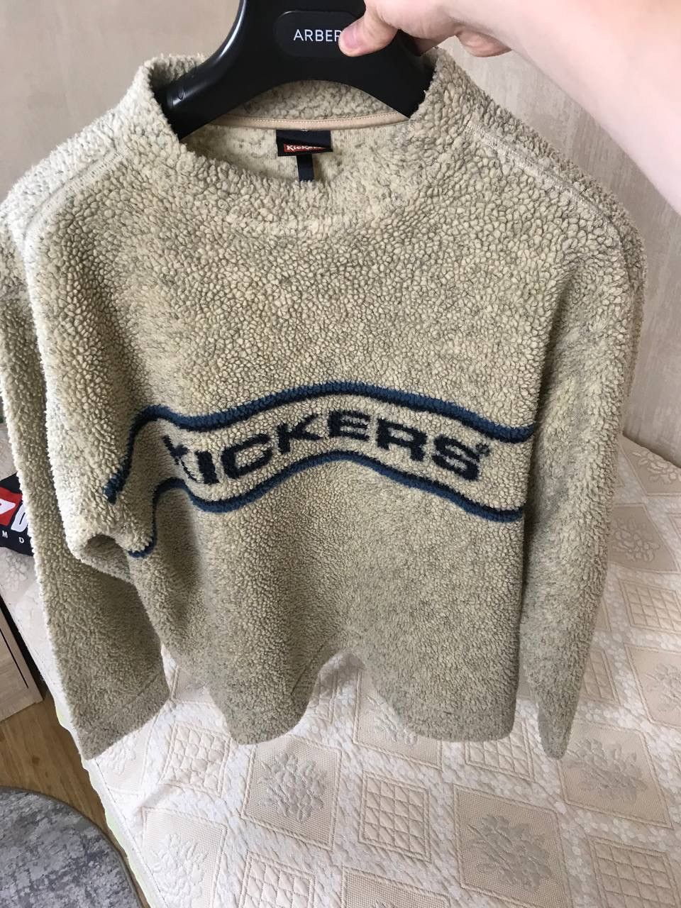 Kickers 🔥 KICKERS VINTAGE BIG LOGO FLEECE TEDDY Sweatshirt Pullover Size US L / EU 52-54 / 3 - 4 Thumbnail