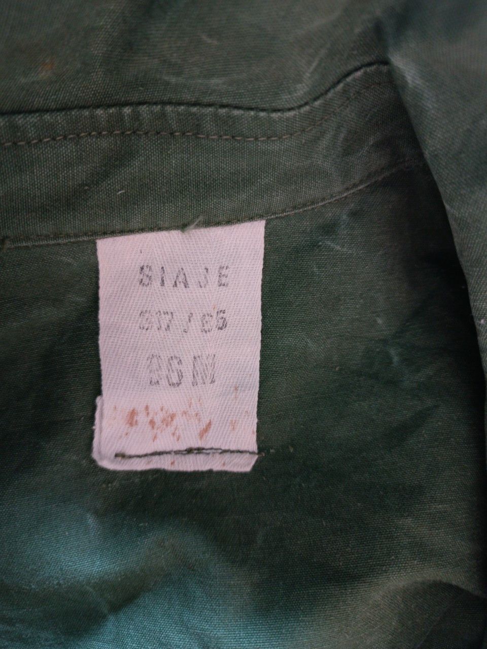 Rainforest Vintage 1960s French Army Green Canvas Rain Coat. Size US XL / EU 56 / 4 - 3 Thumbnail