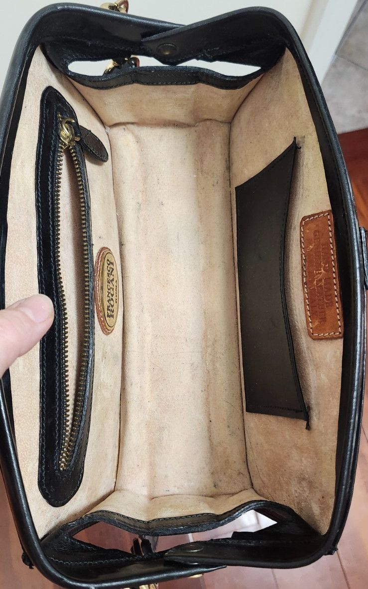 Other Francesco Rogani Black Leather Structured Handbag Gold Size ONE SIZE - 12 Thumbnail