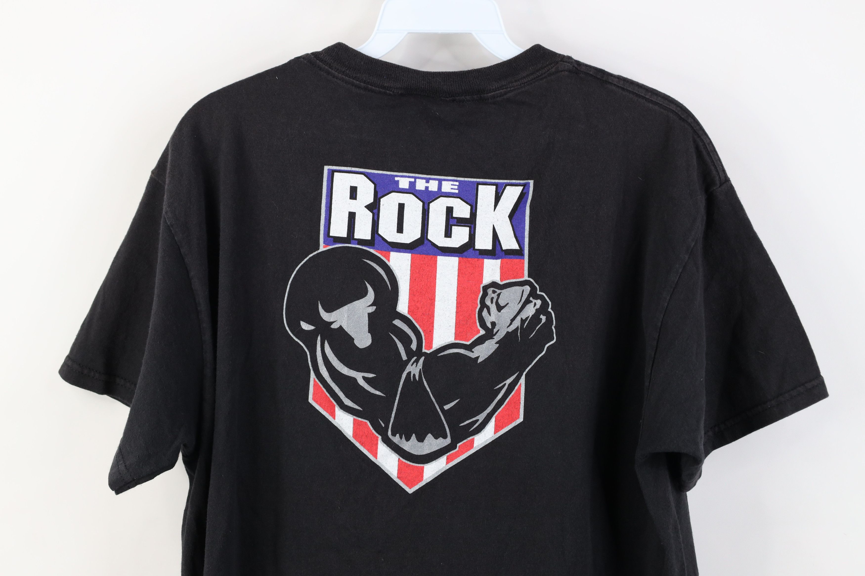 Vintage Vintage 90s WWF Wrestling The Rock Laying the Smack T-Shirt Size US M / EU 48-50 / 2 - 15 Thumbnail
