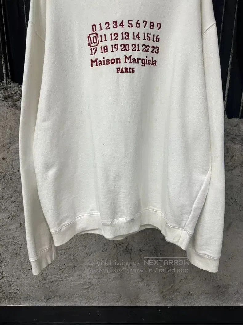 Maison Margiela Maison Margiela White Hoodie with Graphic Print. Size US M / EU 48-50 / 2 - 4 Thumbnail