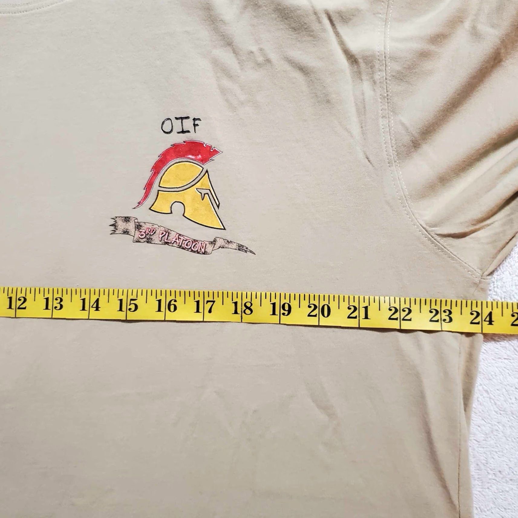 CO Us Military T Shirt 3rd Platoon A CO 1-112 “Fight In The Shade” OIF Mens XL Multicolor T-Shirt Military Organization History 2000s Mens Size US XL / EU 56 / 4 - 5 Thumbnail