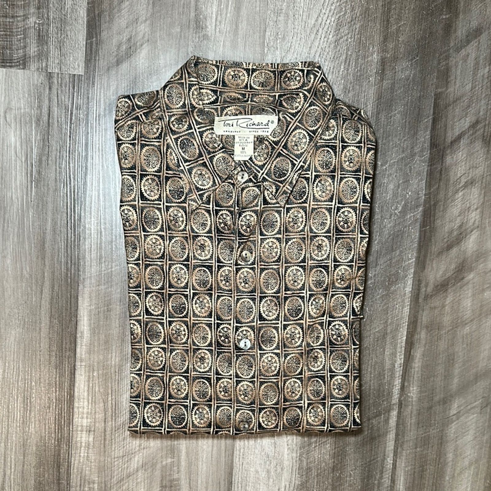 Tori Richard Tori Richard Geometric Cotton Lawn Short Sleeve - Medium Size US M / EU 48-50 / 2 - 1 Thumbnail