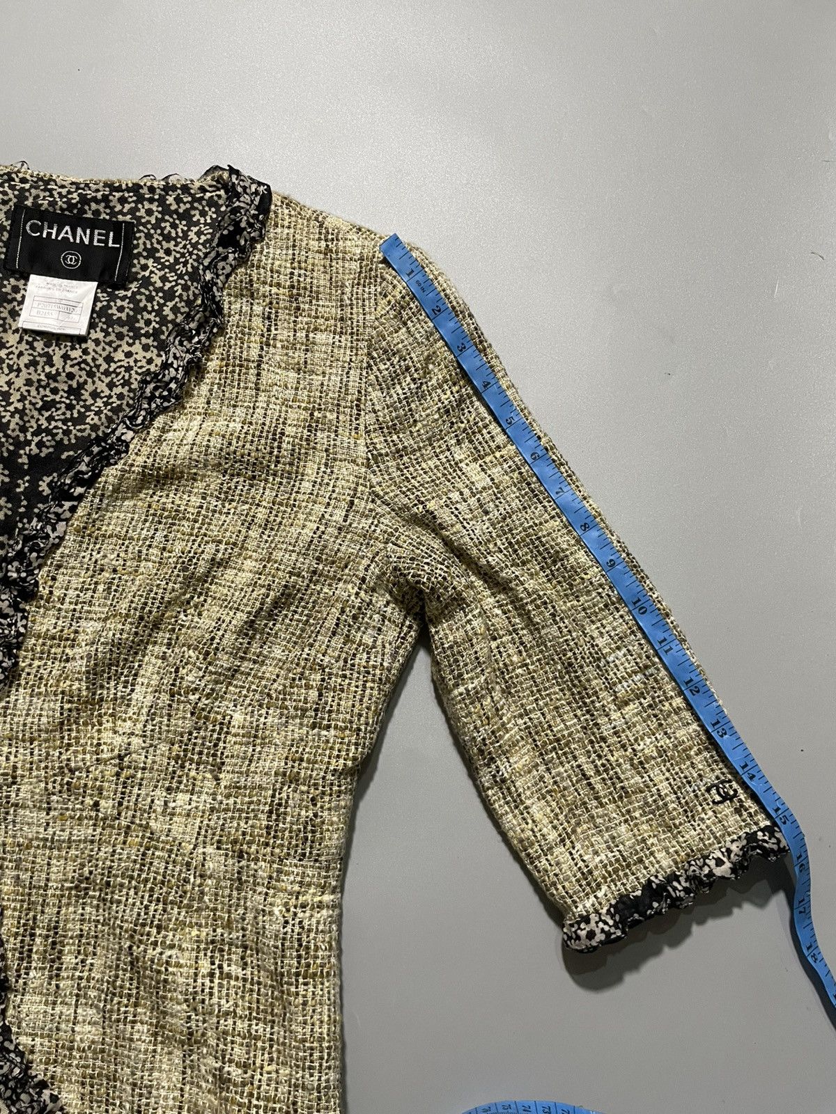 Chanel Chanel 2003 Collarless Tweed Jacket Size S / US 4 / IT 40 - 15 Thumbnail