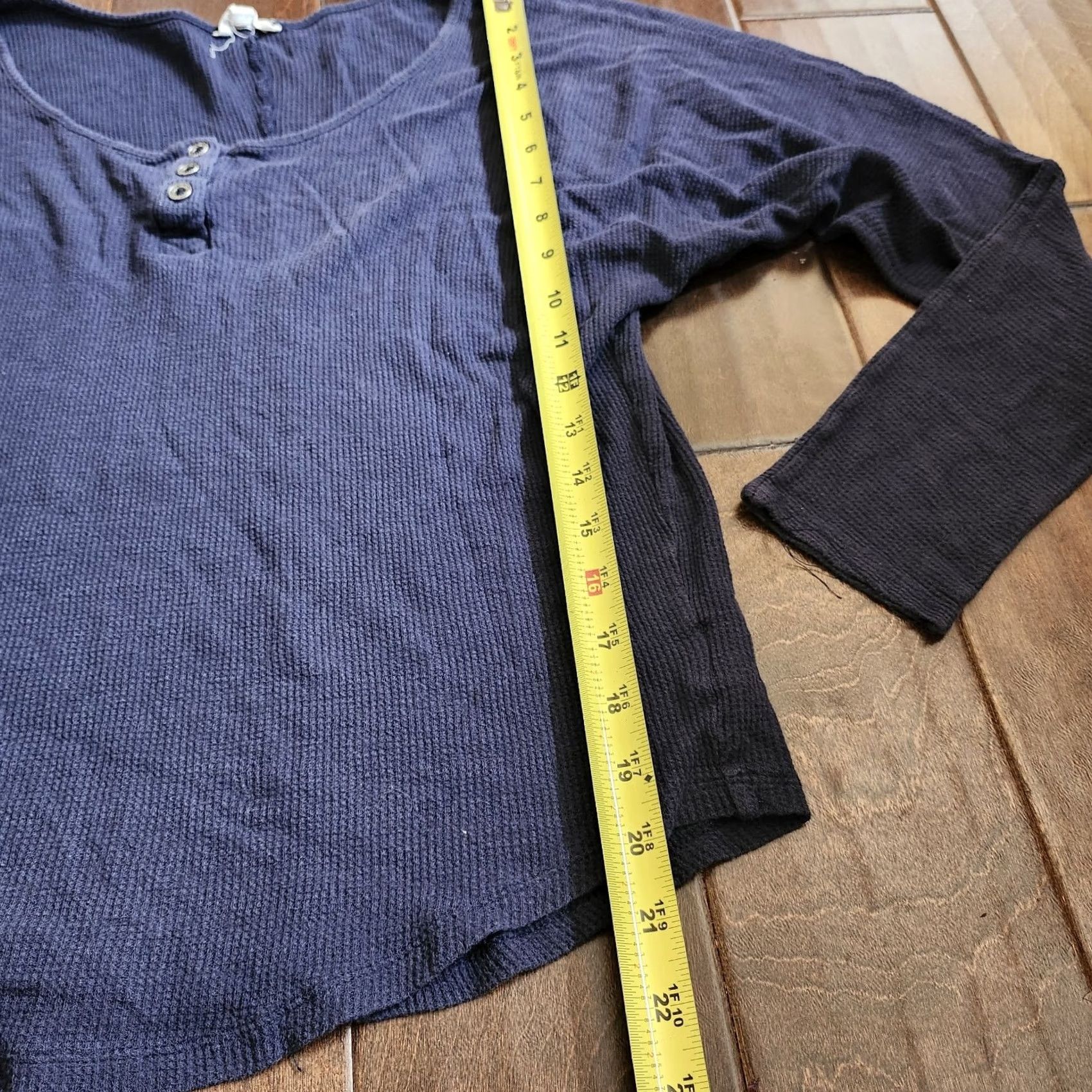 Vintage I Love H81 Women's Navy Blue Long Sleeve Button Shirt Small Regular Adult Womens Navy Blue 100% Cotton Casual Travel Basic Tee Size S / US 4 / IT 40 - 6 Thumbnail
