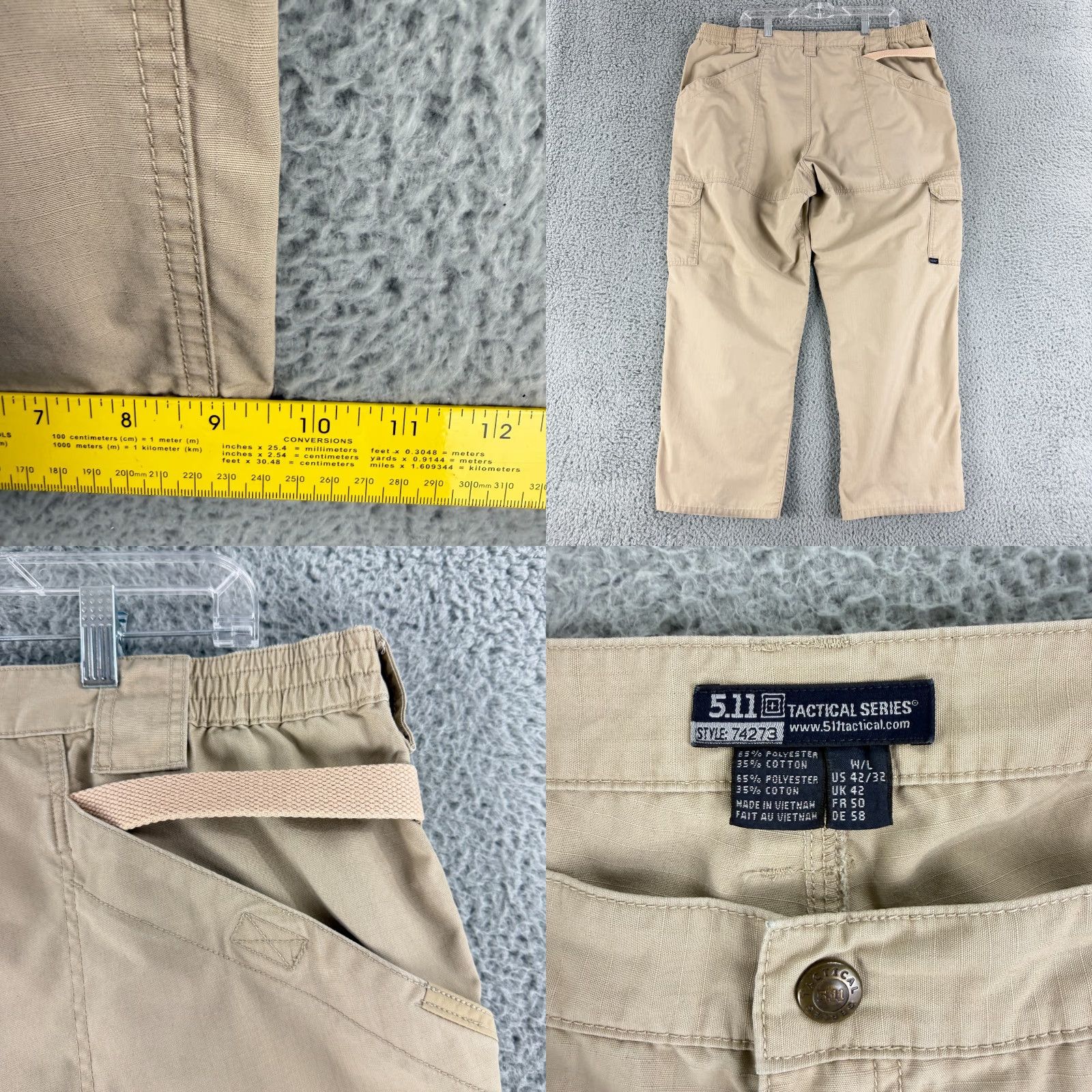 Vintage 5.11 Tactical Taclite Pro Ripstop Cargo Pant Mens 42 Beige Workwear Regular Pants Mens Beige 5.11 Taclite Pro Size US 42 / EU 58 - 9 Thumbnail