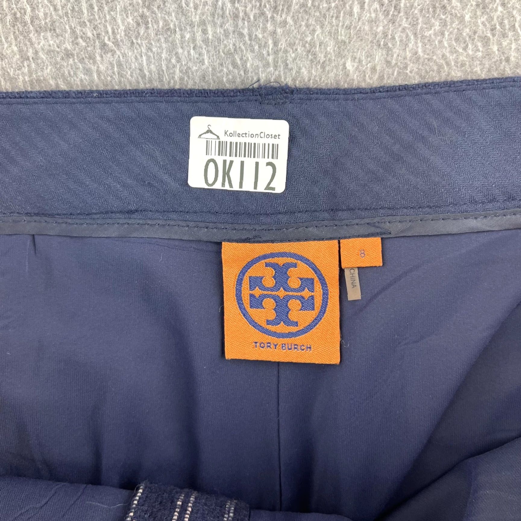 Tory Burch Tory Burch Pants Womens 8 Navy Blue Striped Tailored Trouser Dressy Work Pants Size 30" / US 8 / IT 44 - 6 Thumbnail