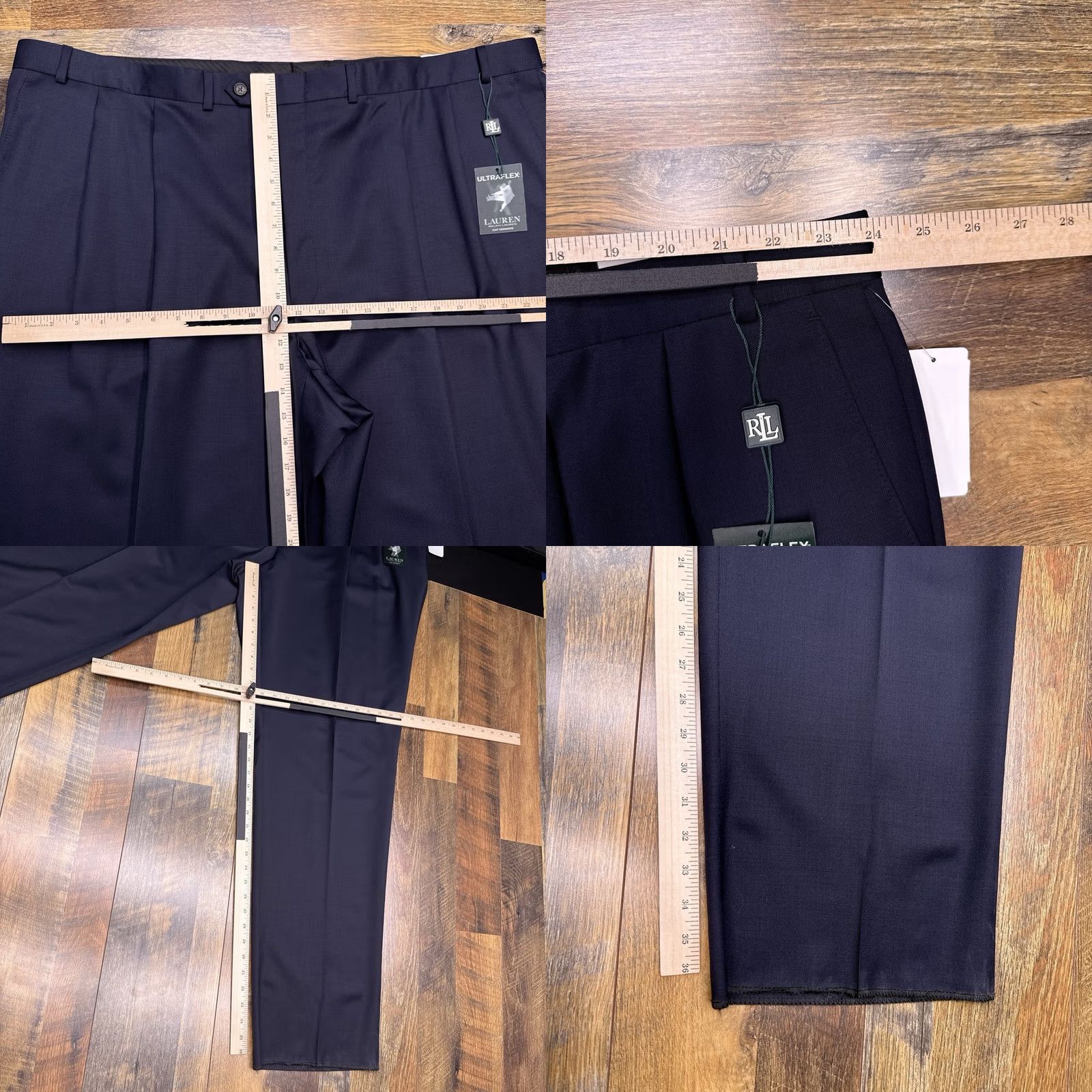 Ralph Lauren Lauren Ralph Lauren Mens 48W Navy Wool Dress Pants Suit Seperate Ultraflex New Size 48R - 9 Thumbnail