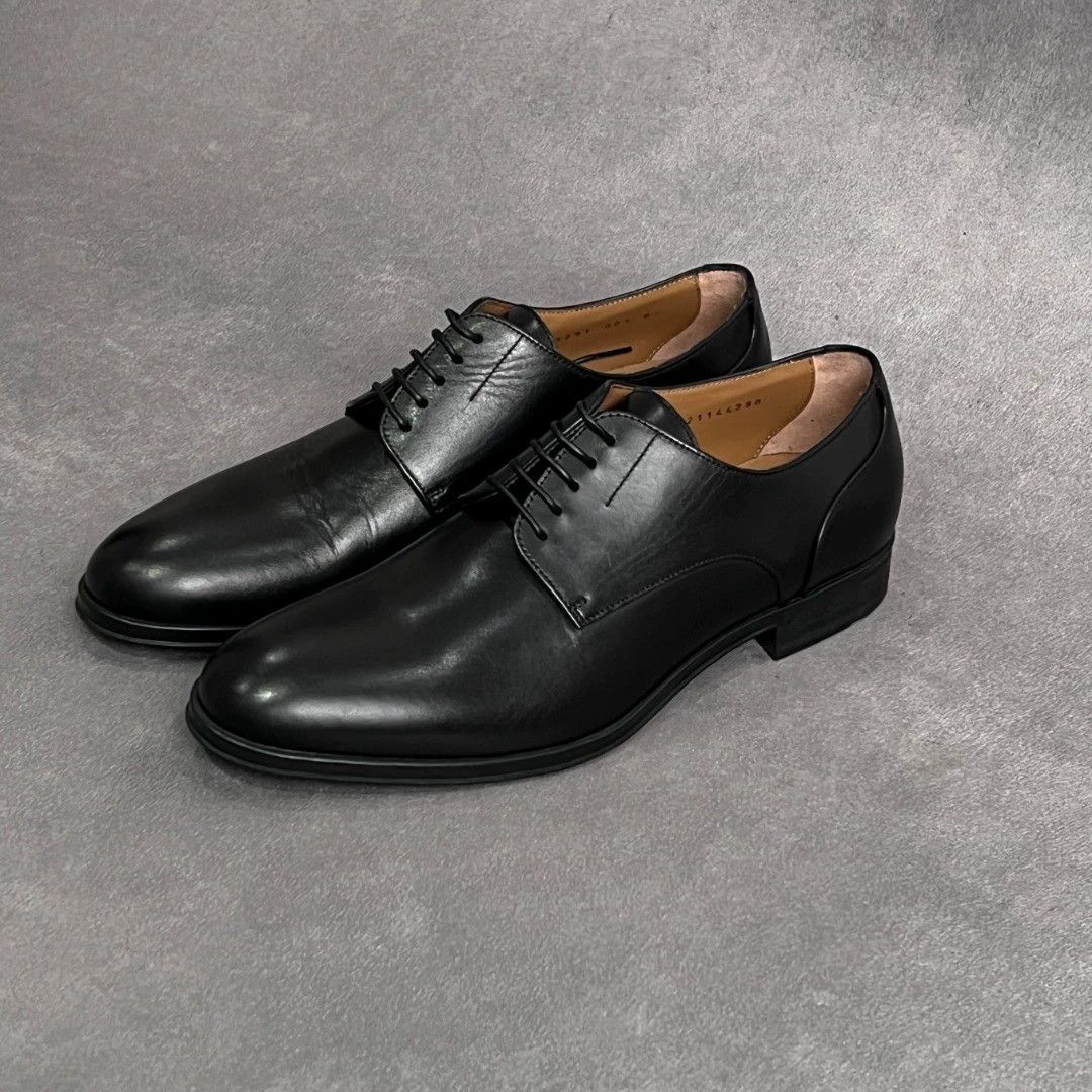 Hugo Boss HUGO BOSS Black Leather Lace-Up Dress Shoes Size US 7 / EU 40 - 2 Thumbnail