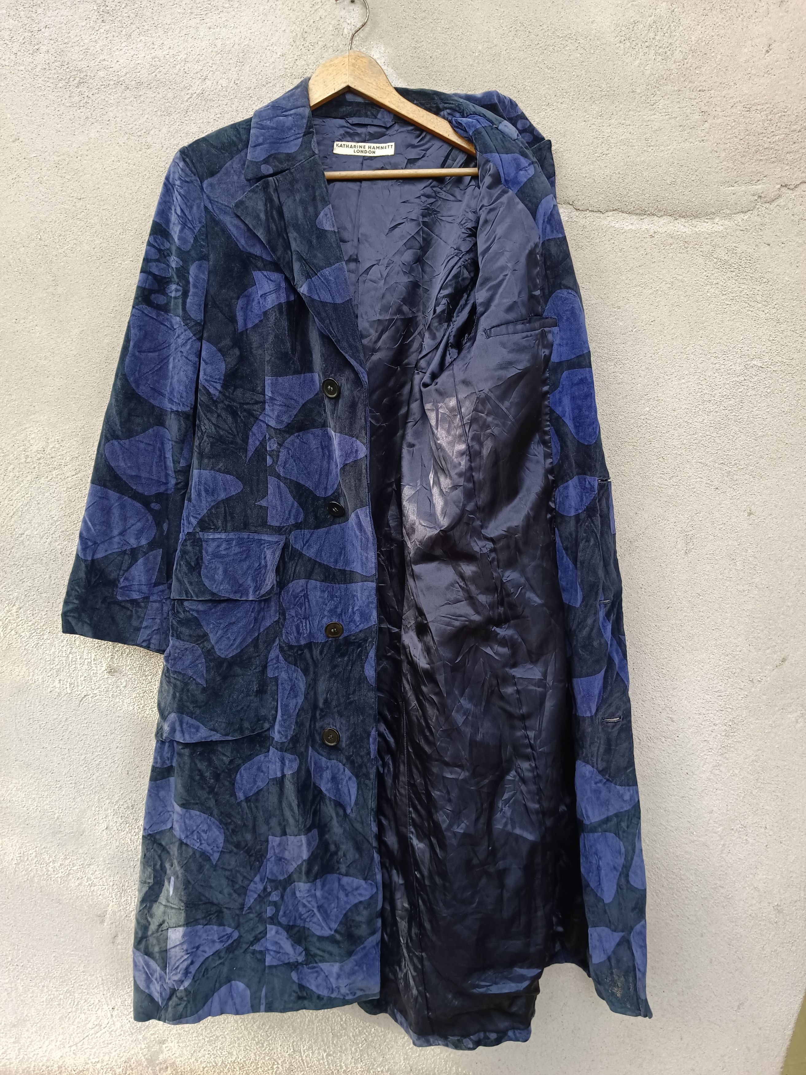 Vintage 90s Katharine Hamnet London Long Coat Jacket