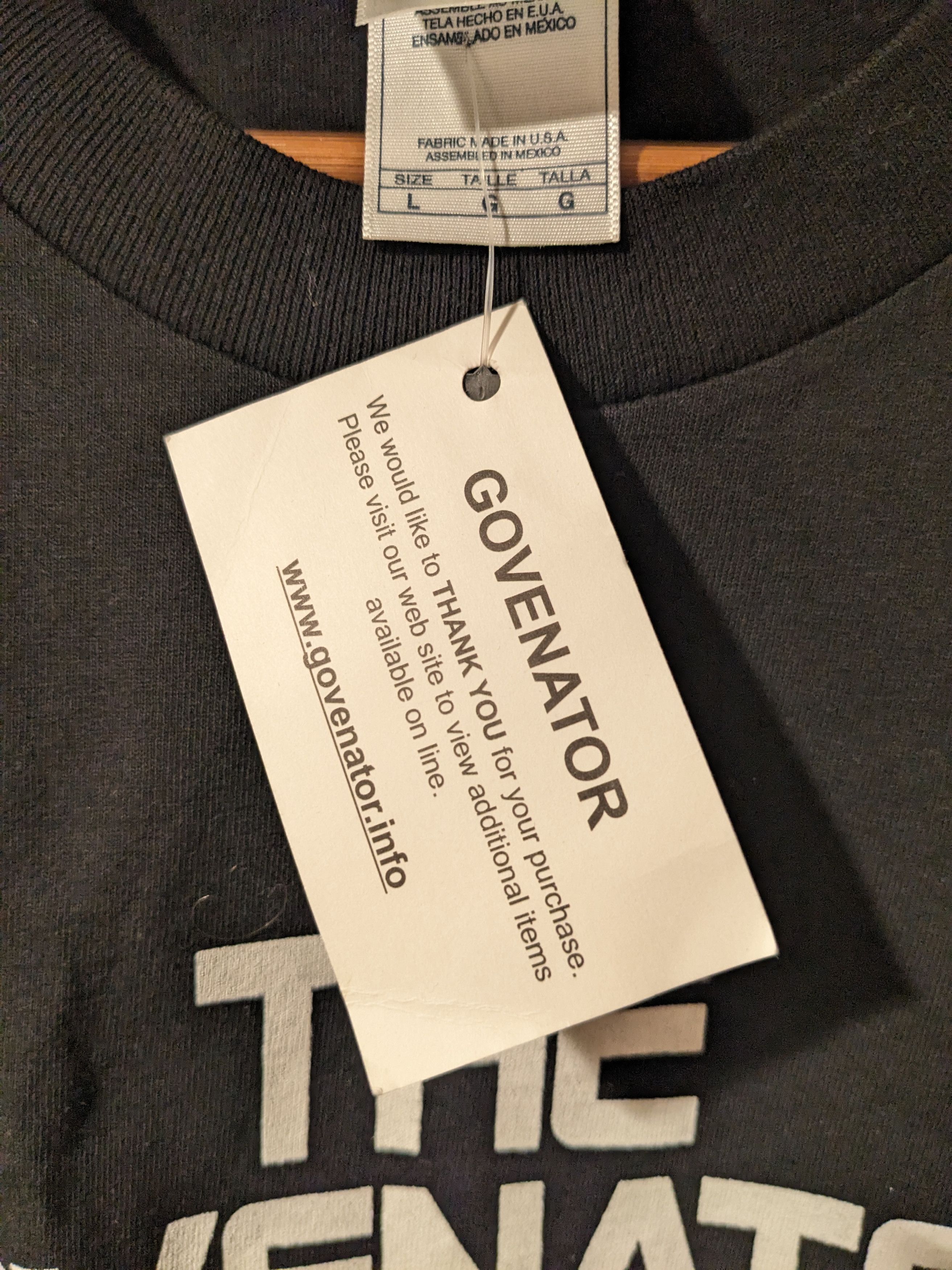 Vintage Vintage 90s Terminators The Governator I'll be Back T-Shirt Size US L / EU 52-54 / 3 - 5 Thumbnail