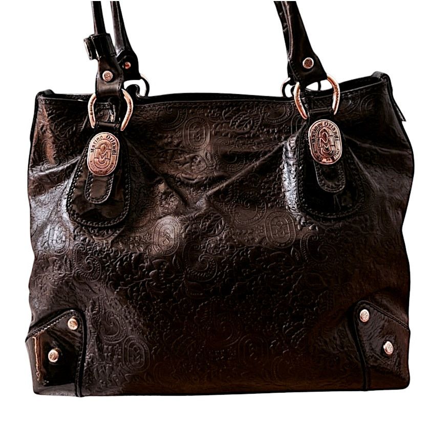 NBDN Nobrandedon Marino Orlandi Leather Black/Gold Tote Bag Size ONE SIZE - 2 Thumbnail