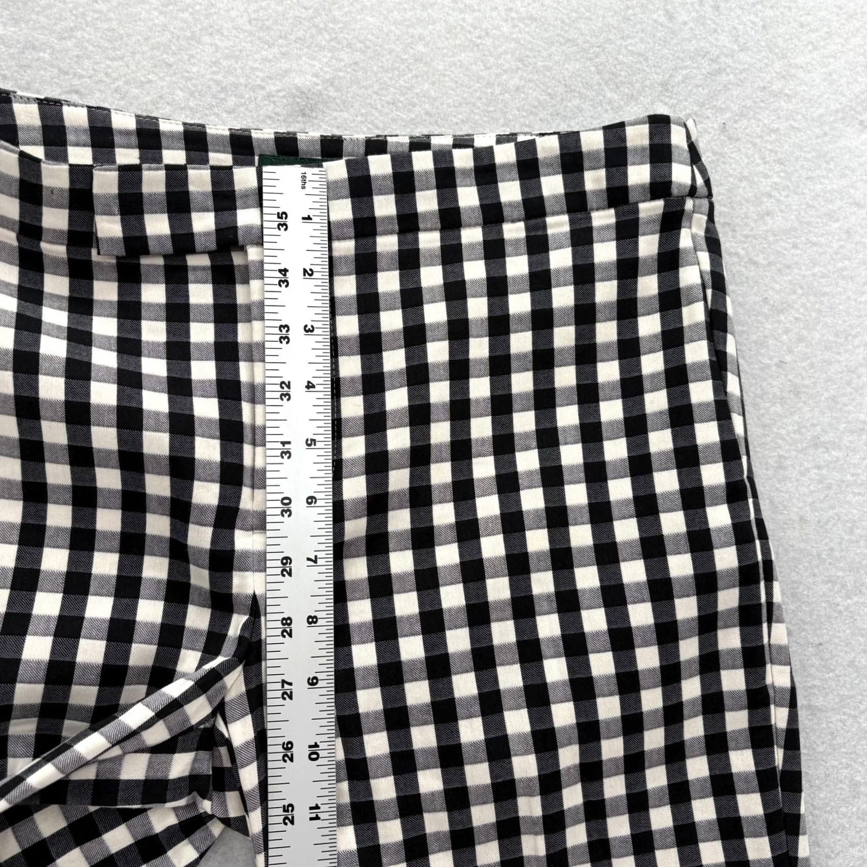 Ralph Lauren Lauren Ralph Lauren Dress Pants Womens 4 Black Gingham Check Slim Stretch Twill Pants Women Blocked by Business Casual Workwear Womens Size 27" / US 4 / IT 40 - 7 Thumbnail