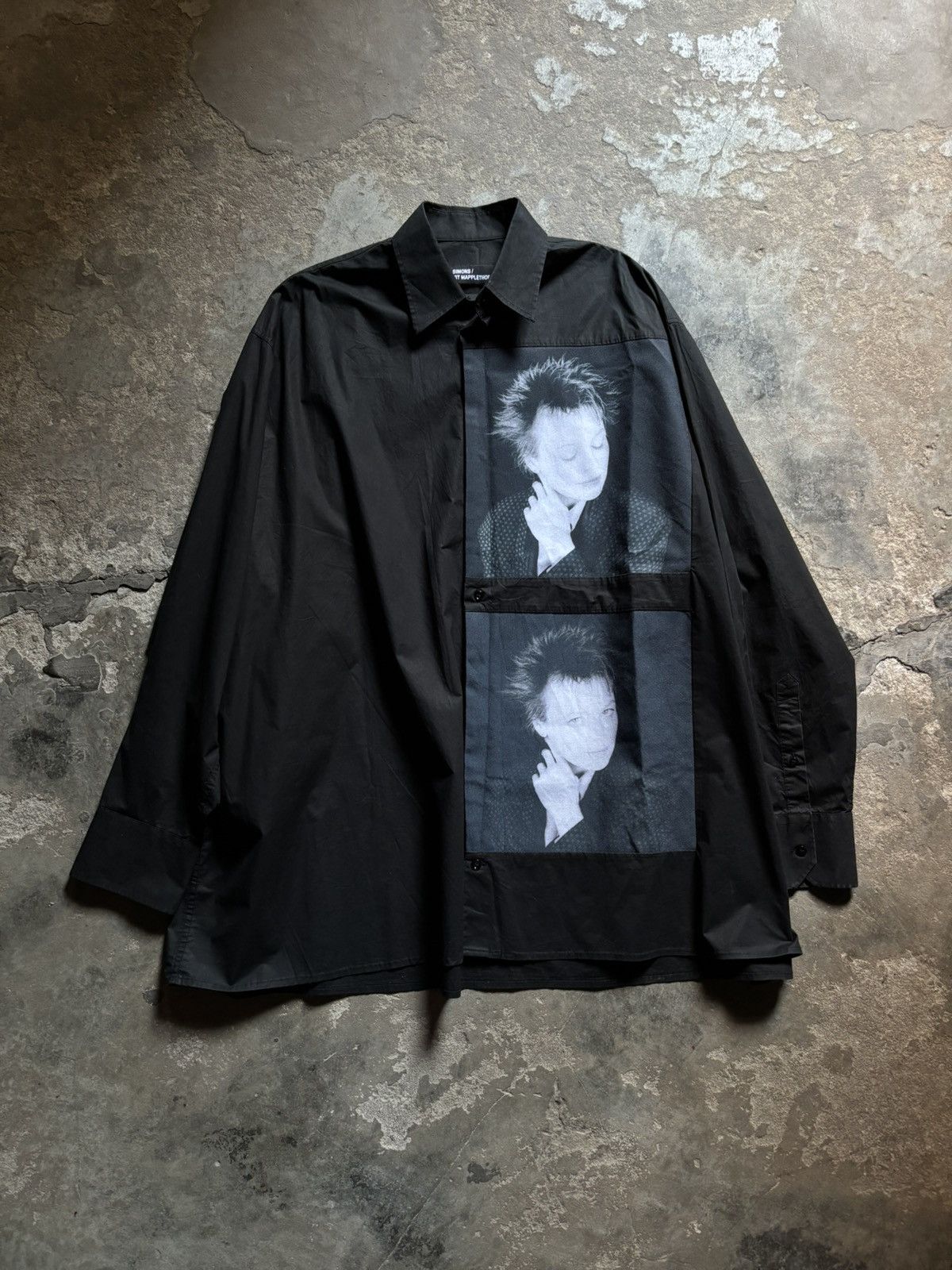 トップス 17ss Raf Simons Robert Mapplethorpe Raf Simons Robert Mapplethorpe SS17 Hoodie - Black cotton hoodie