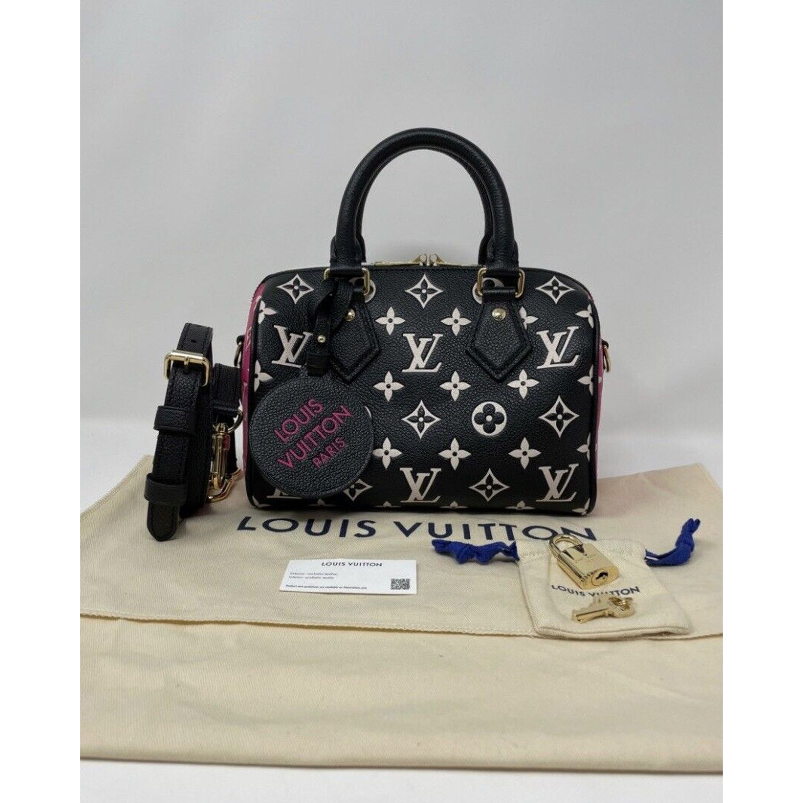 Louis Vuitton Louis Vuitton Speedy Bandouliere Duffle 20 Black Pink White Size ONE SIZE - 5 Thumbnail