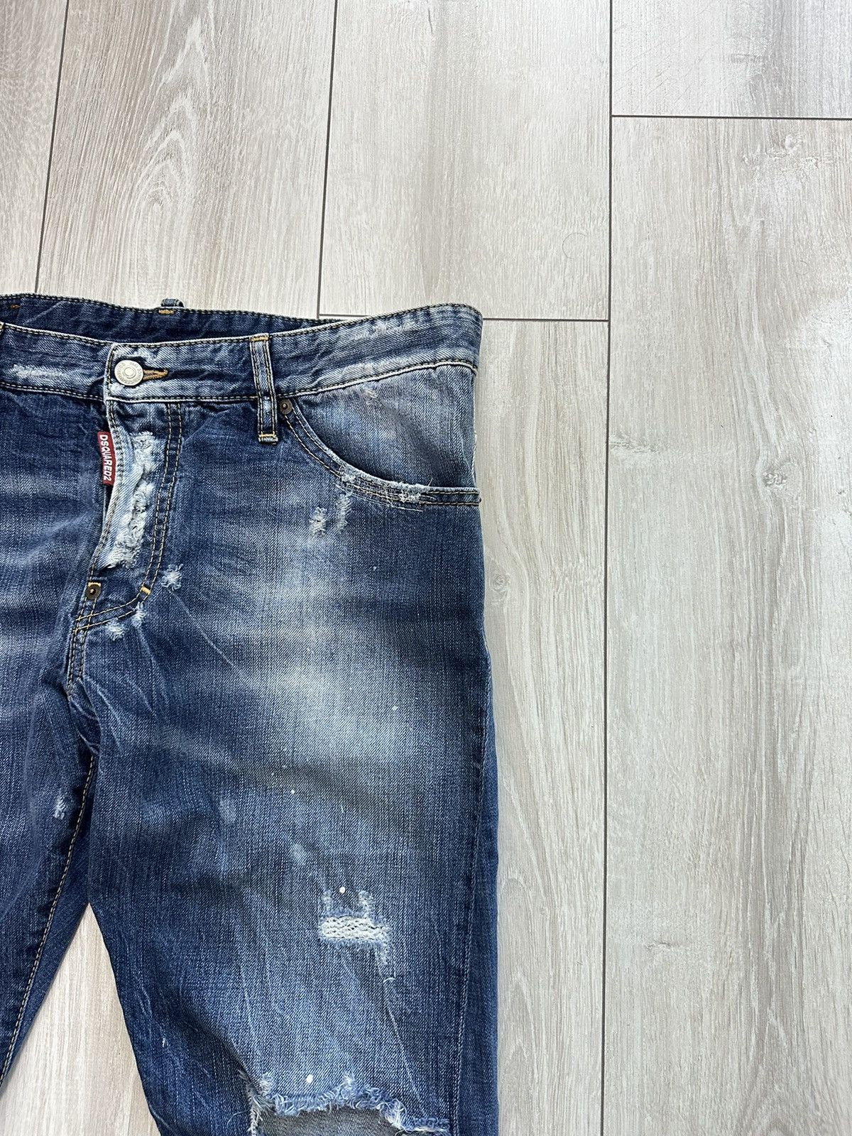 Dsquared2 Dsquared2 Sexy Twist Distressed Denim Jeans Pants (A031) Size US 34 / EU 50 - 2 Thumbnail