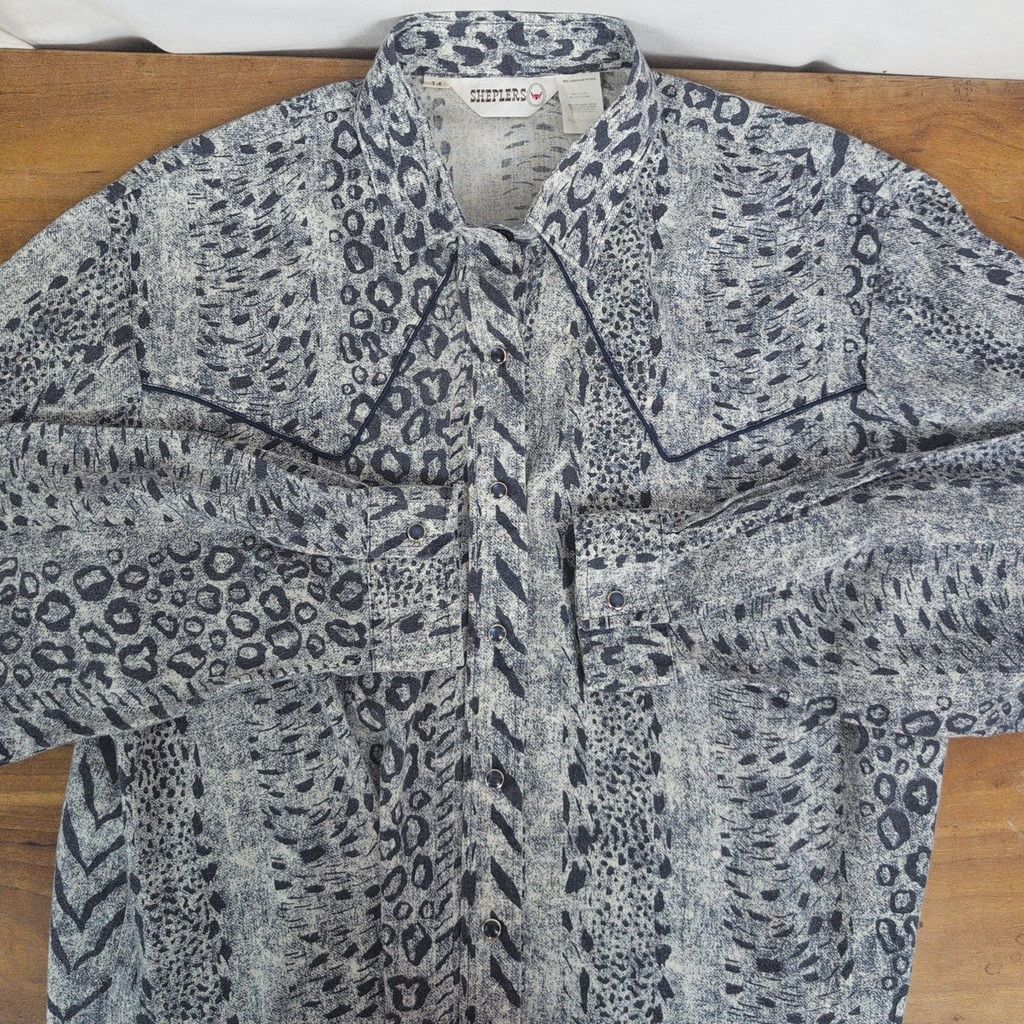 Vintage Ladies' Vintage Sheplers Leopard Print Western Shirt Size 14 Size XL / US 12-14 / IT 48-50 - 3 Thumbnail