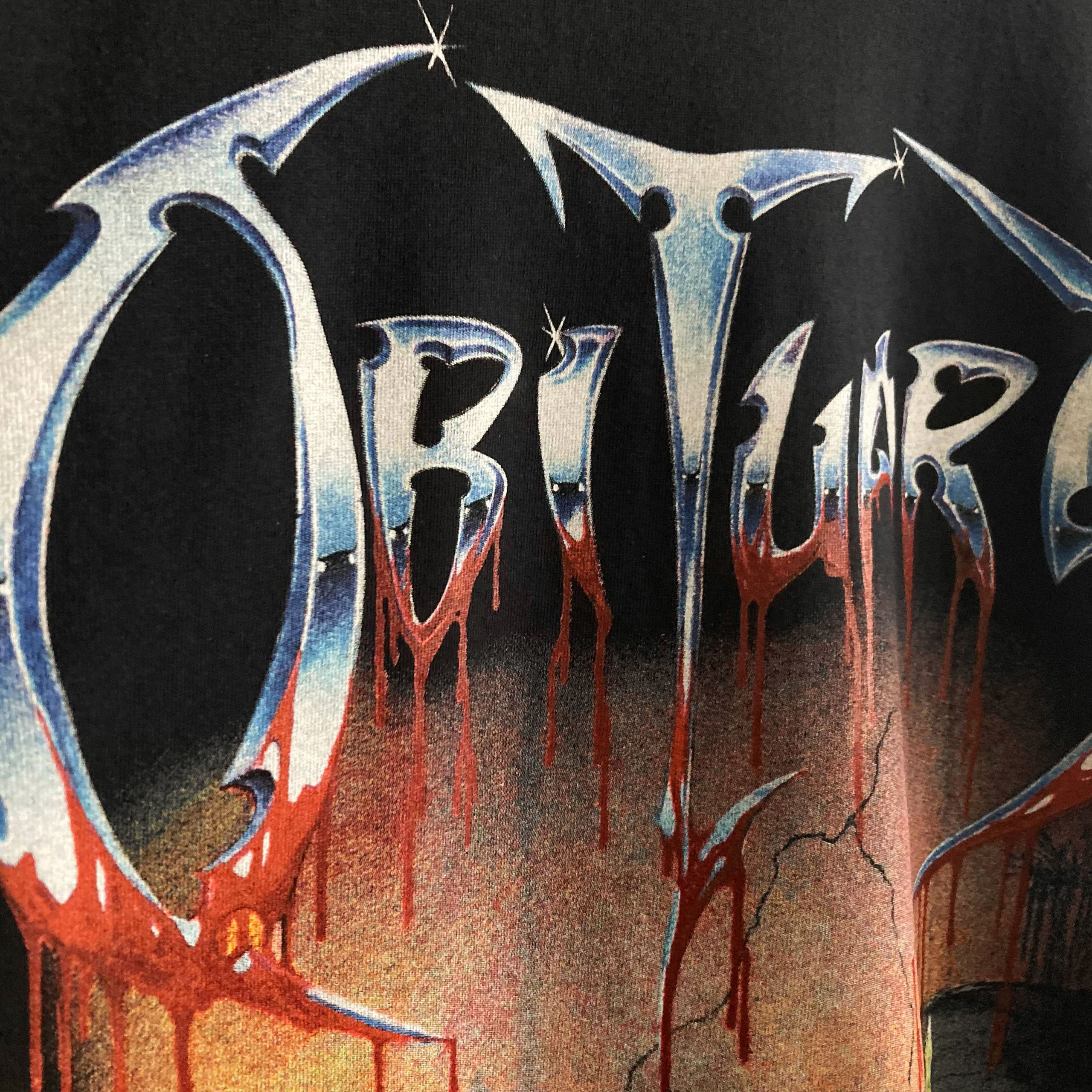 Band Tees T-shirt Obituary - Slowly we rot - death metal band Size US L / EU 52-54 / 3 - 4 Thumbnail