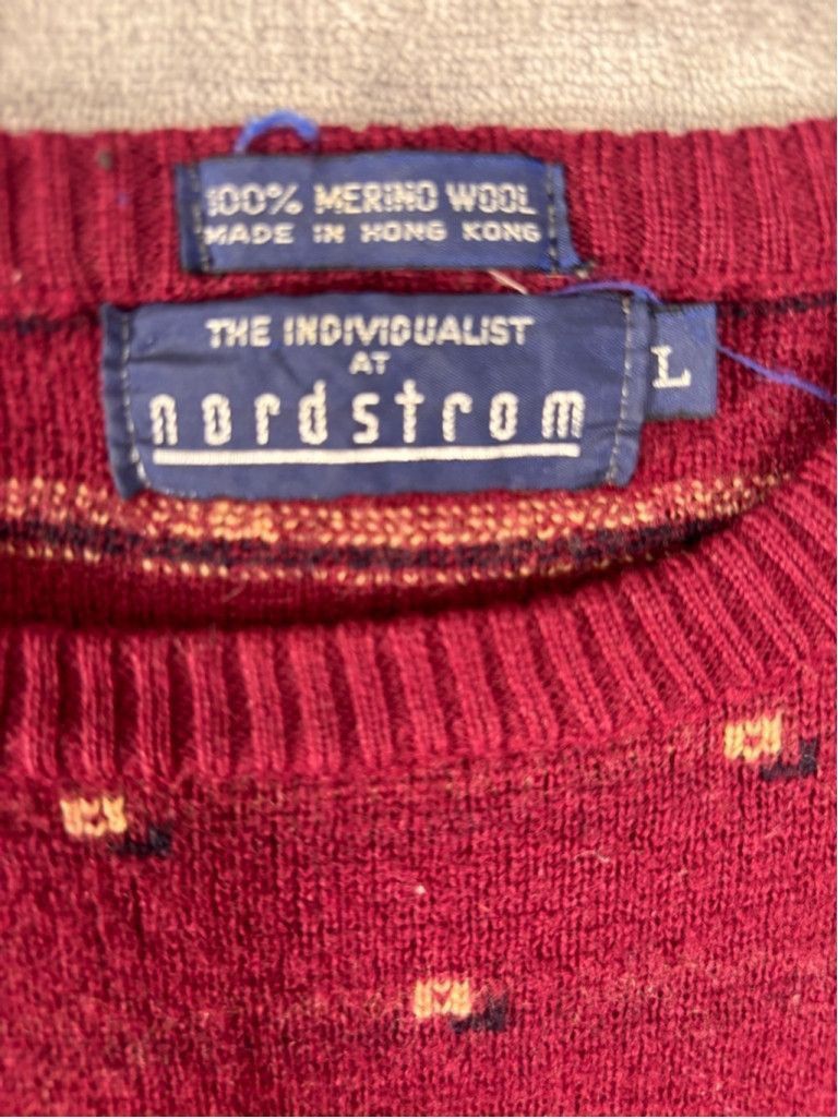 Nordstrom Boy’s Nordstrom Sweater Size L Red Beige Size US L / EU 52-54 / 3 - 6 Thumbnail