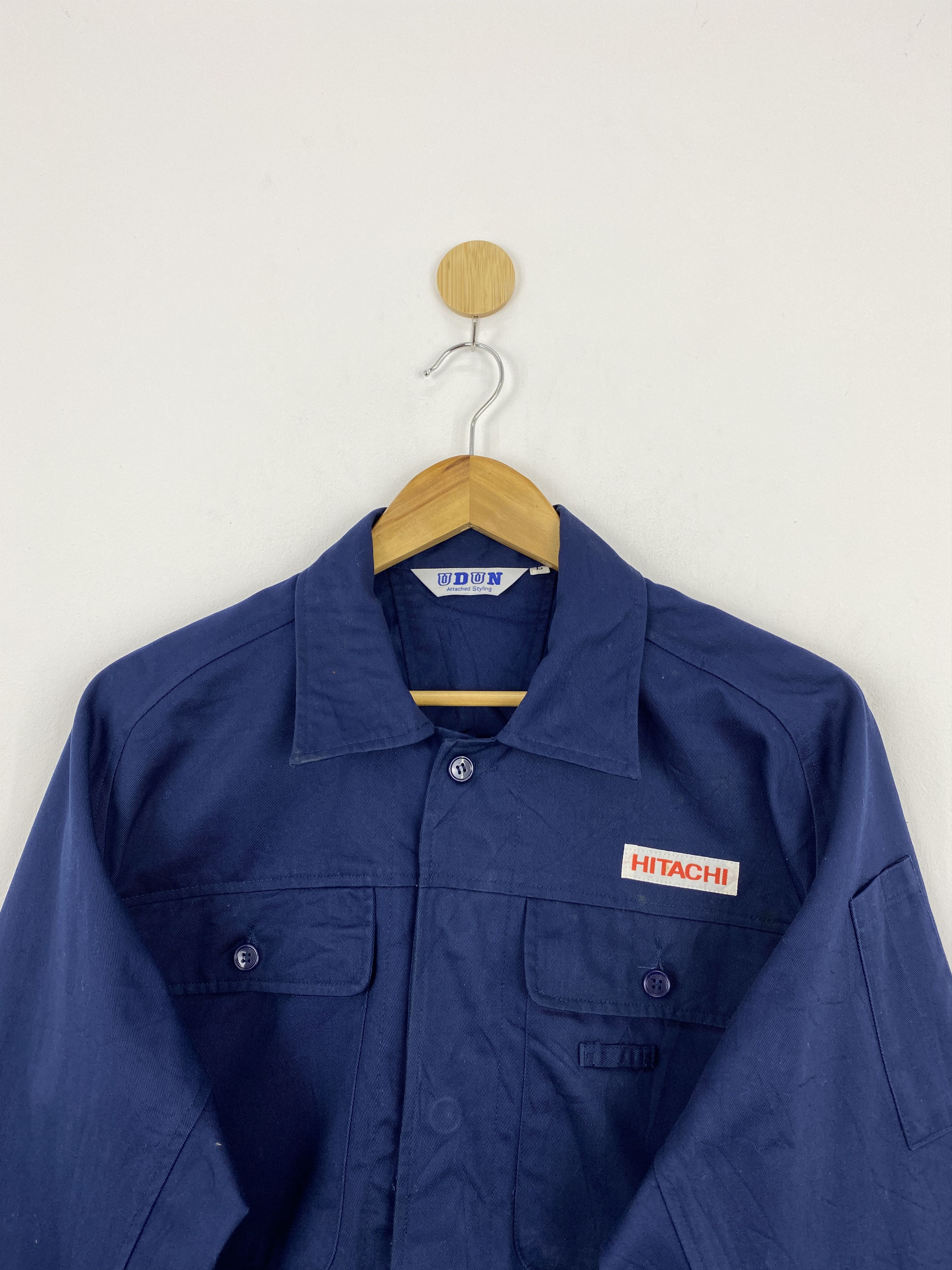 Japanese Brand Vintage Japanese Workwear Hitachi Workers Denim Jacket J1782 Size US L / EU 52-54 / 3 - 2 Thumbnail