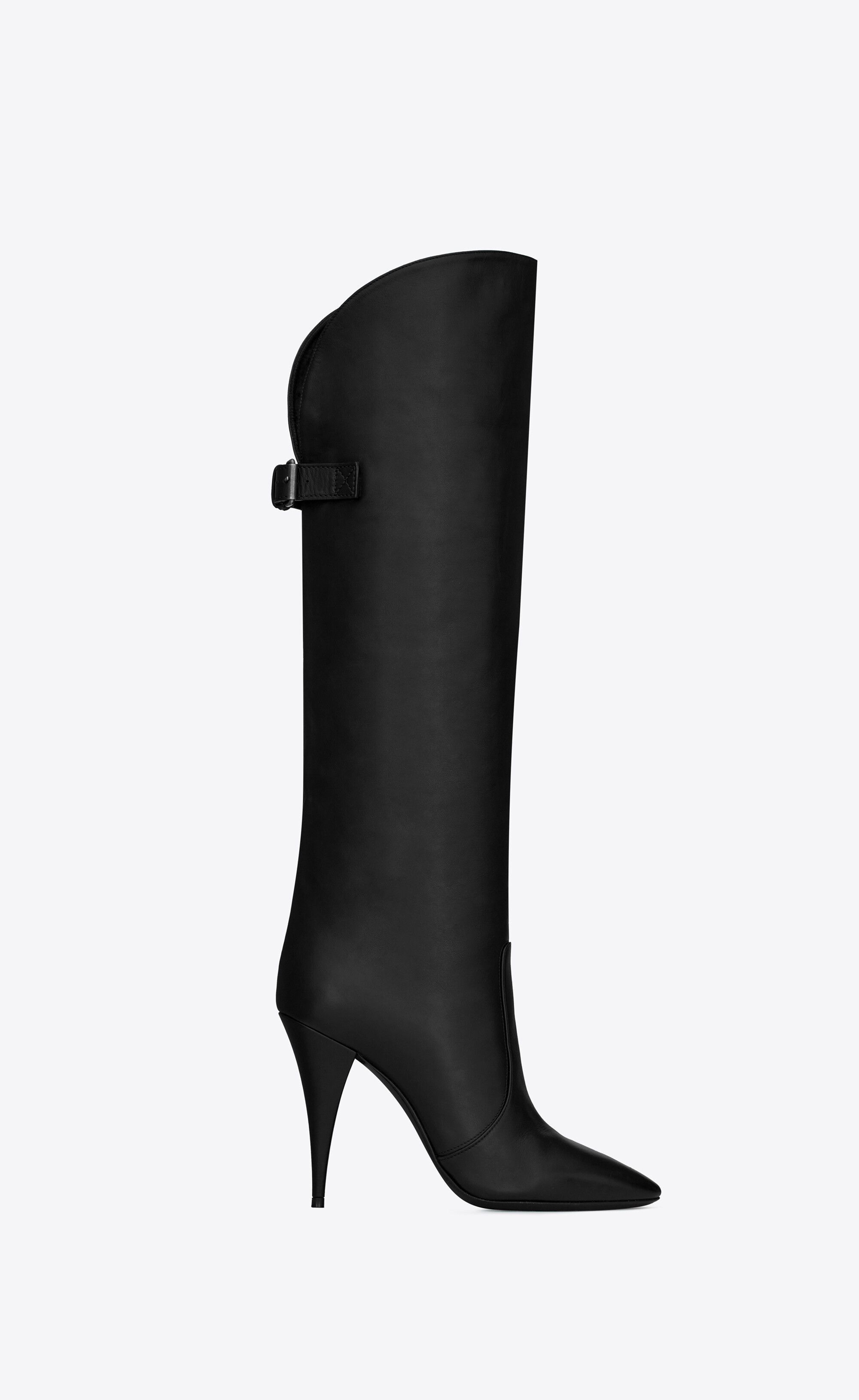 o1bcso1str1224 Harper Boots In Smooth Leather in Black