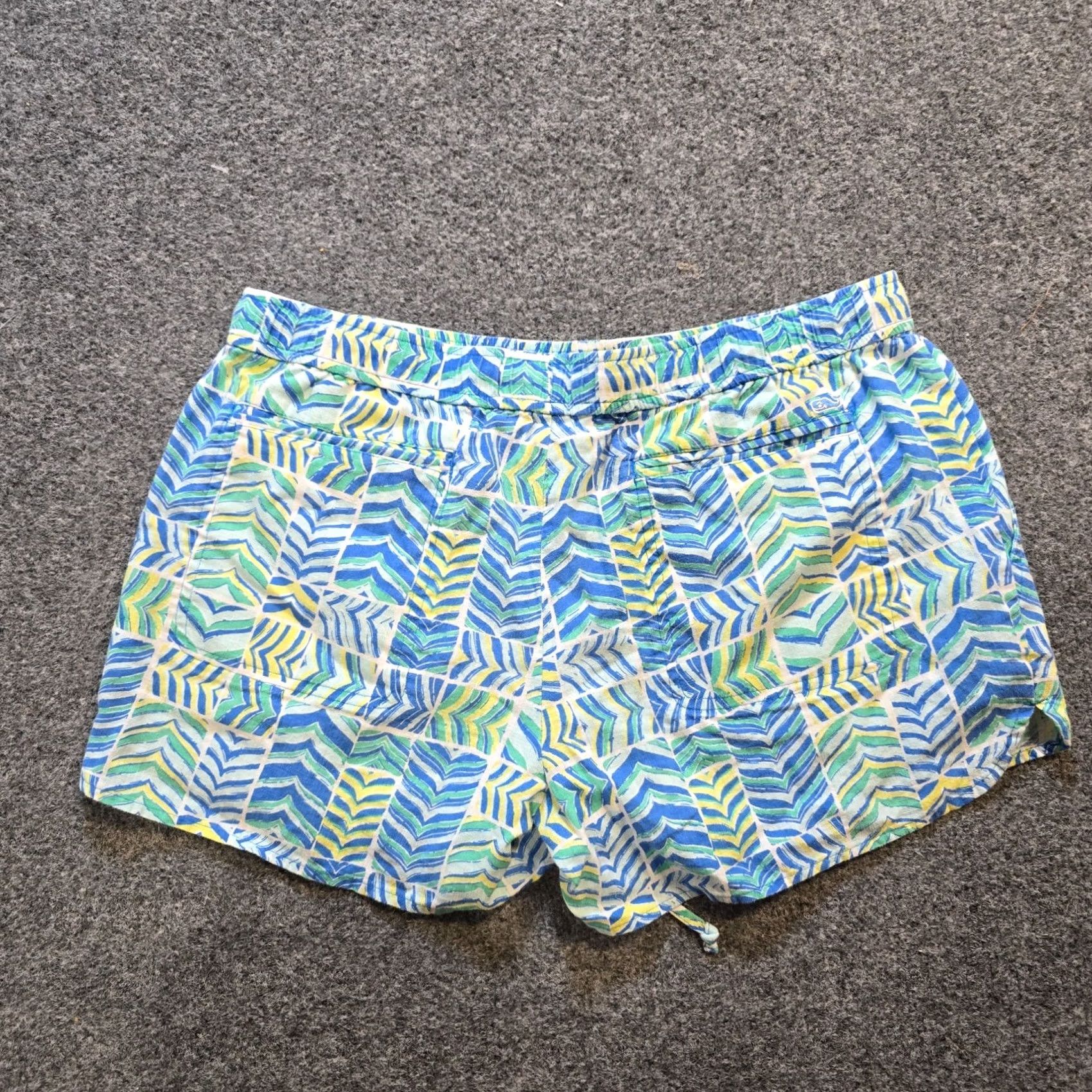 Vineyard Vines Vineyard Vines Shorts Womens Size Small Blue Linen Blend 3 Inch Pull On Beachy Casual Geometric Pattern Shirt Womens Size 28" / US 6 / IT 42 - 7 Thumbnail