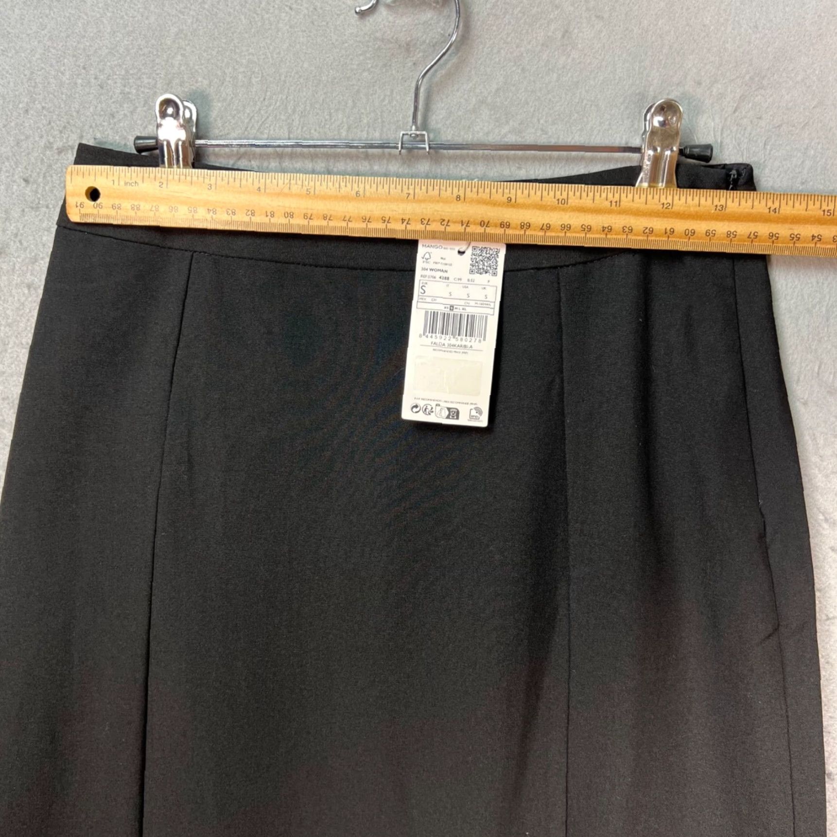 Mango Mango Womens Size Small Black Maxi Skirt NEW! Size 28" / US 6 / IT 42 - 6 Thumbnail