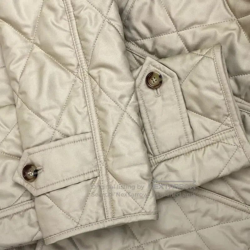 Burberry Burberry Quilted Cotton Winter Jacket in Light Brown. Size M / US 6-8 / IT 42-44 - 3 Thumbnail