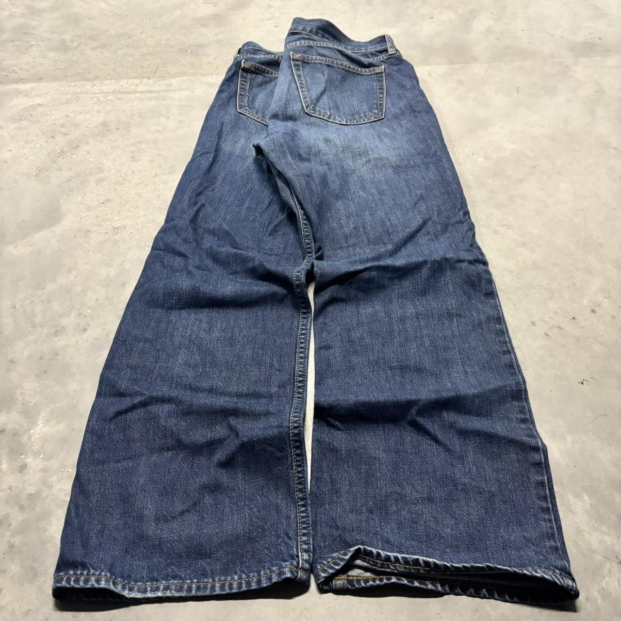 Japanese Brand × Vintage Crazy Vintage Y2K/2000s Grunge Dark Wash Bootcut Denim Jeans! Size US 34 / EU 50 - 4 Thumbnail