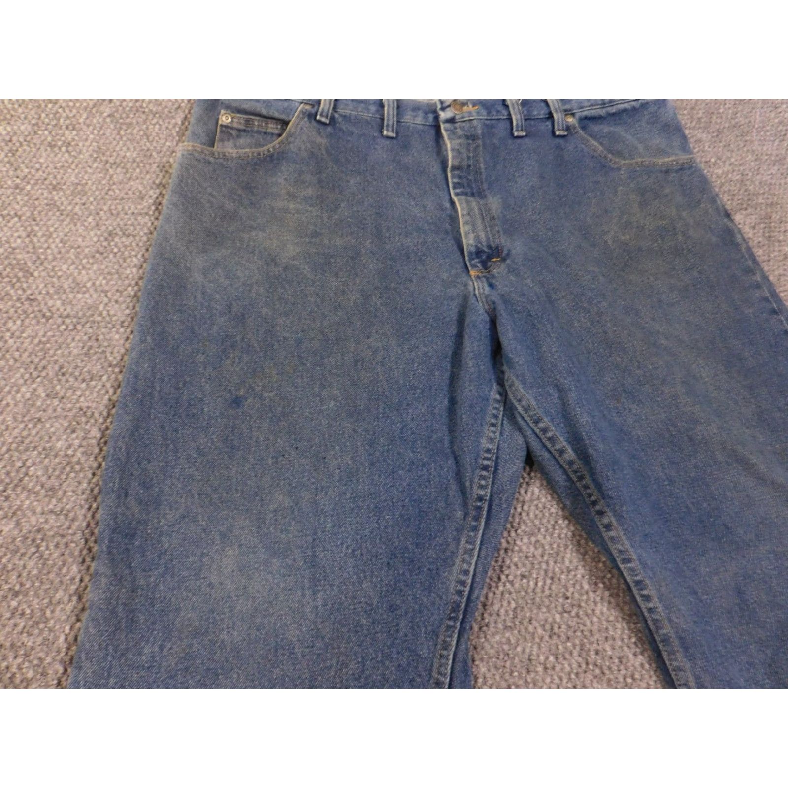 Wrangler VINTAGE Wrangler Jeans Mens 44x30 Blue Relaxed Fit 9760WDR Classic Denim Workwear Pants Size US 44 / EU 60 - 3 Thumbnail