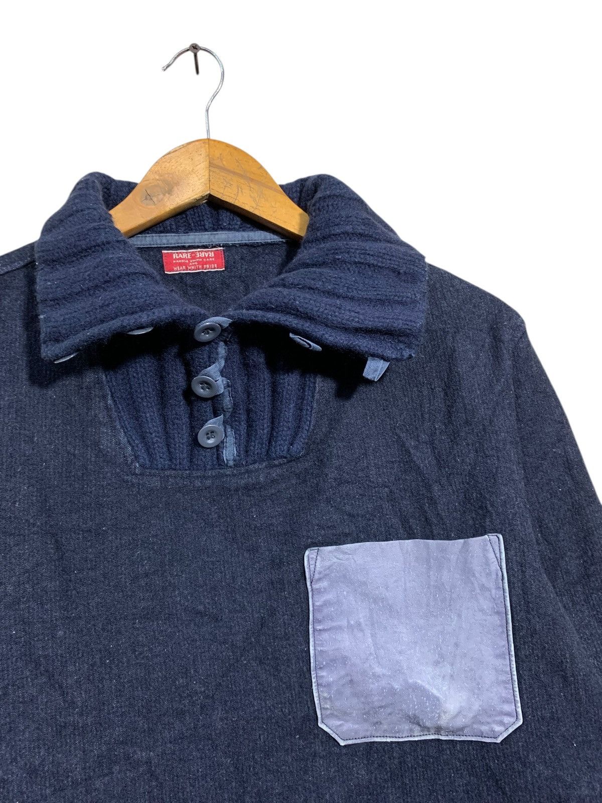 Massimo Osti 🔥RA-RE WOOL JUMPER DECK NAVY SWEATSHIRTS Size US XL / EU 56 / 4 - 4 Thumbnail