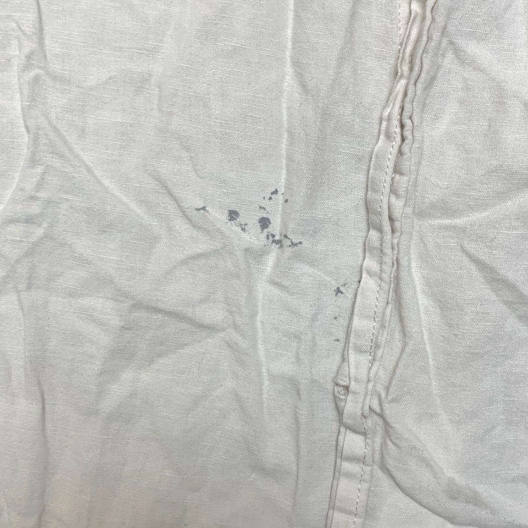 Old Navy Old Navy Button-Up Twill Shirt Mens Large Tall White Regular Fit Short Sleeve Size US L / EU 52-54 / 3 - 6 Thumbnail