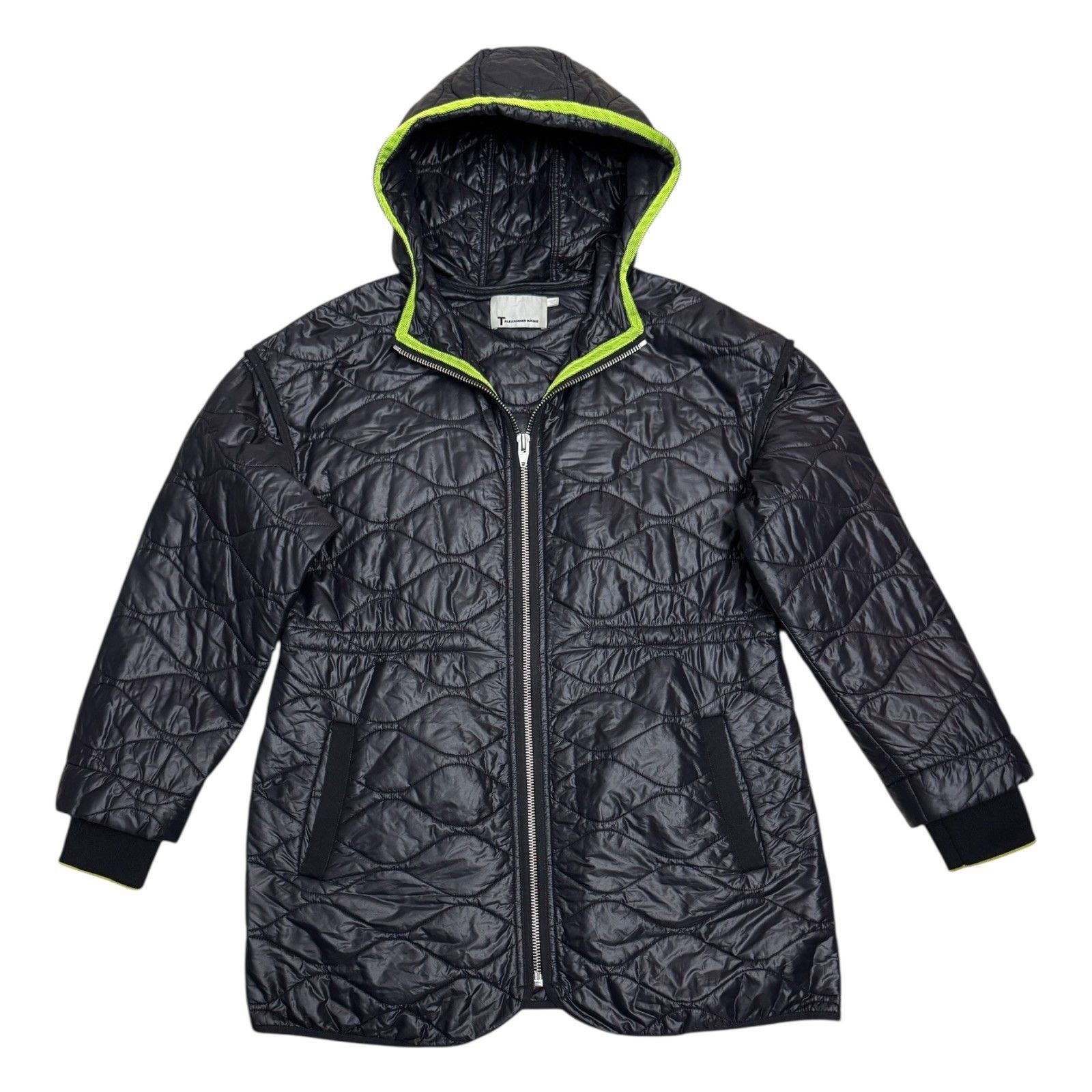 T by Alexander Wang T ALEXANDER WANG Designer Black Puffer Jacket Coat Small Size S / US 4 / IT 40 - 1 Thumbnail