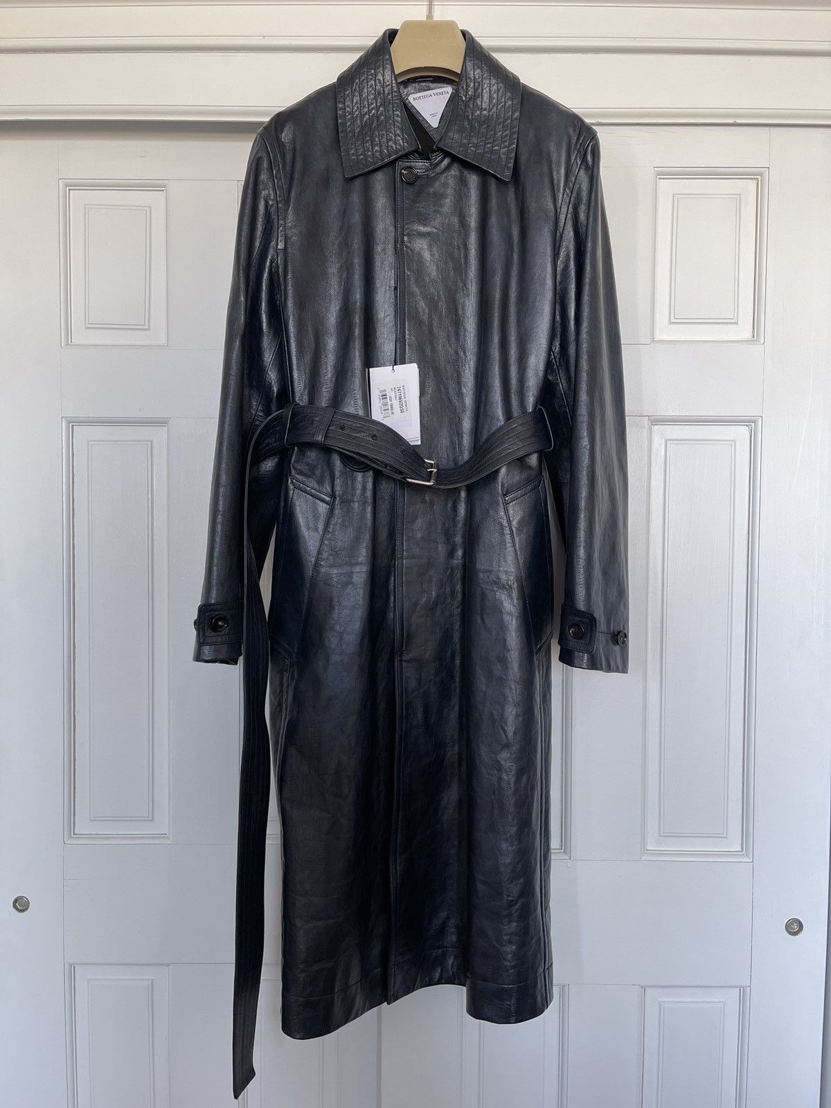 Bottega Veneta SS23 Eel Embossed Leather Trench Coat | Grailed