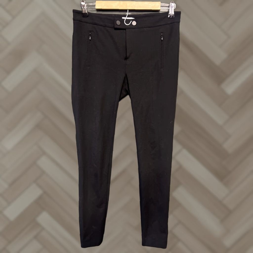 Vince Vince Pants Womens 8 Black Ankle Straight Viscose Blend Stretch Trousers Size 30" / US 8 / IT 44 - 1 Thumbnail